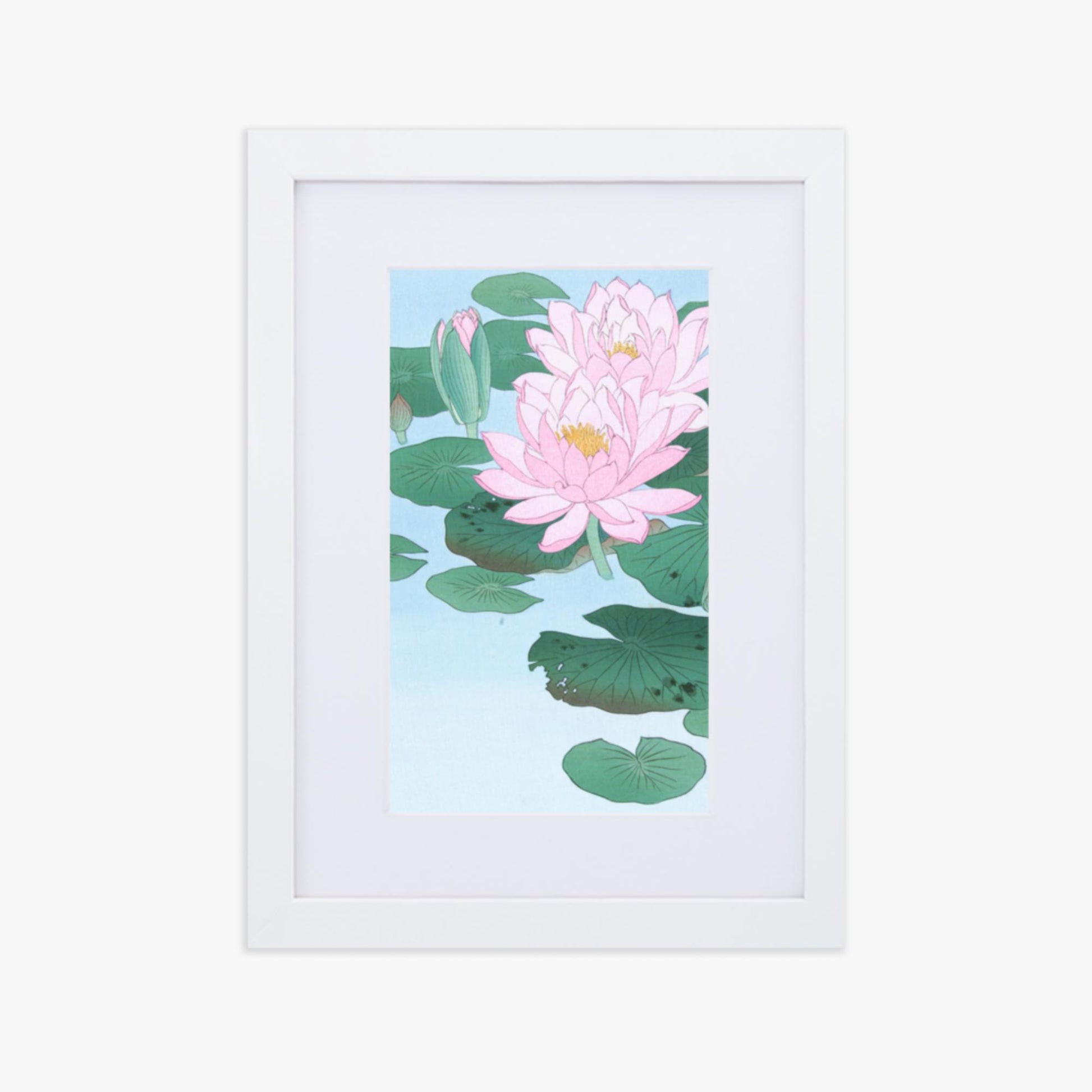 Ohara Koson - Water Lily 21x30 cm Poster With White Frame