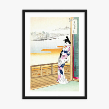 Ogata Gekko - The Call of the Cuckoo 50x70 cm Poster With Black Frame