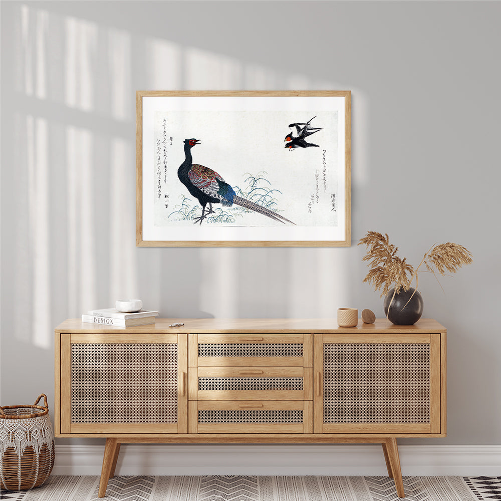 Interior Design Concept: Swallows and Pheasant (Utamaro Kitagawa)