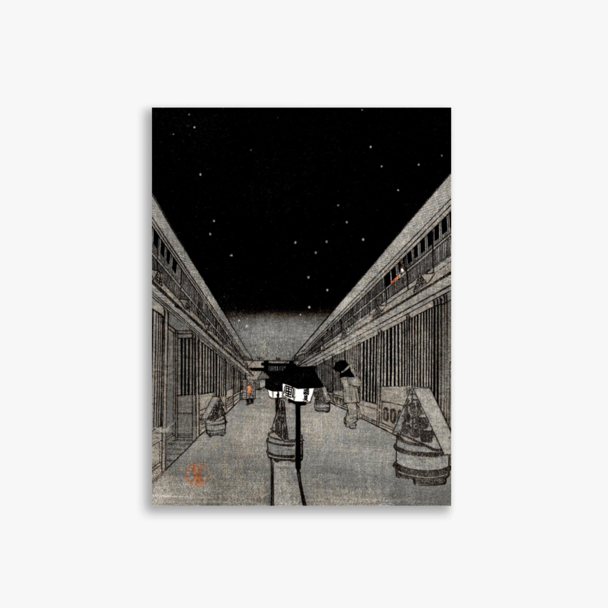 Utagawa Kunisada II - Main Street of the Yoshiwara on a Starlight Night 30x40 cm Poster