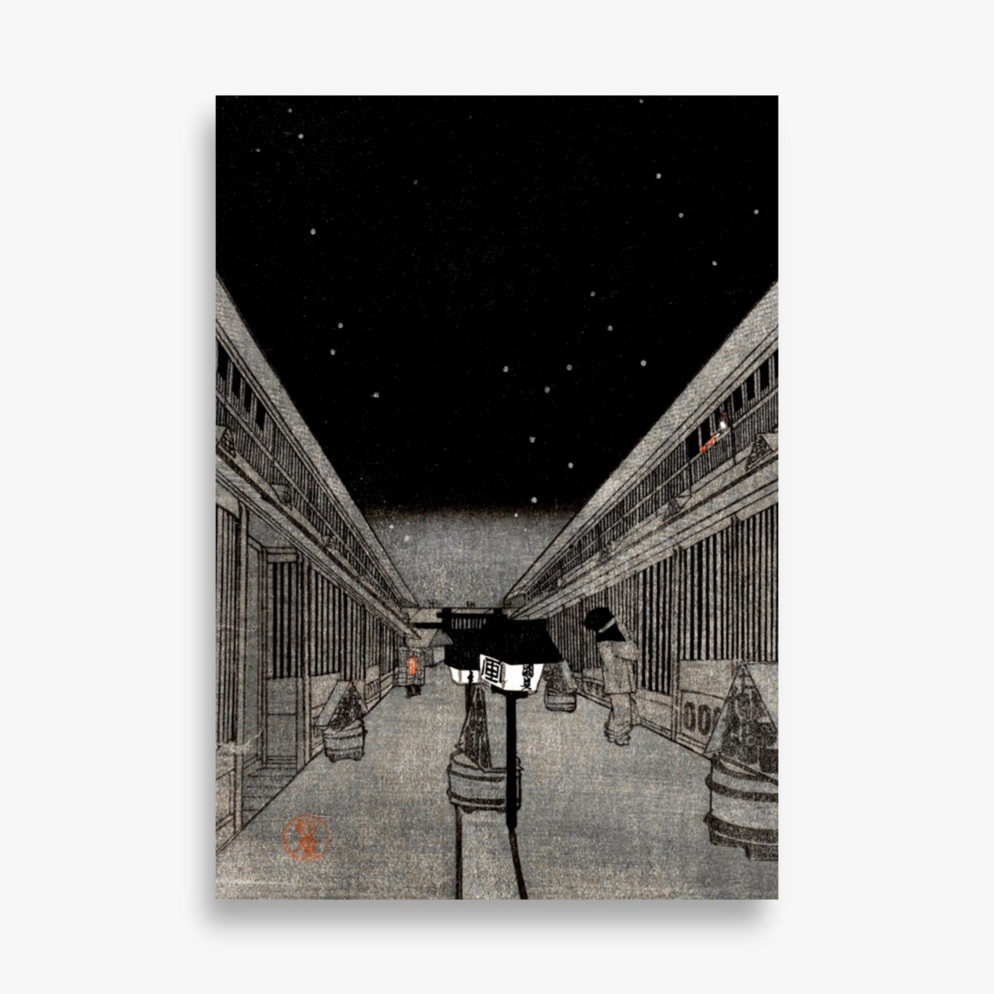 Utagawa Kunisada II - Main Street of the Yoshiwara on a Starlight Night 70x100 cm Poster