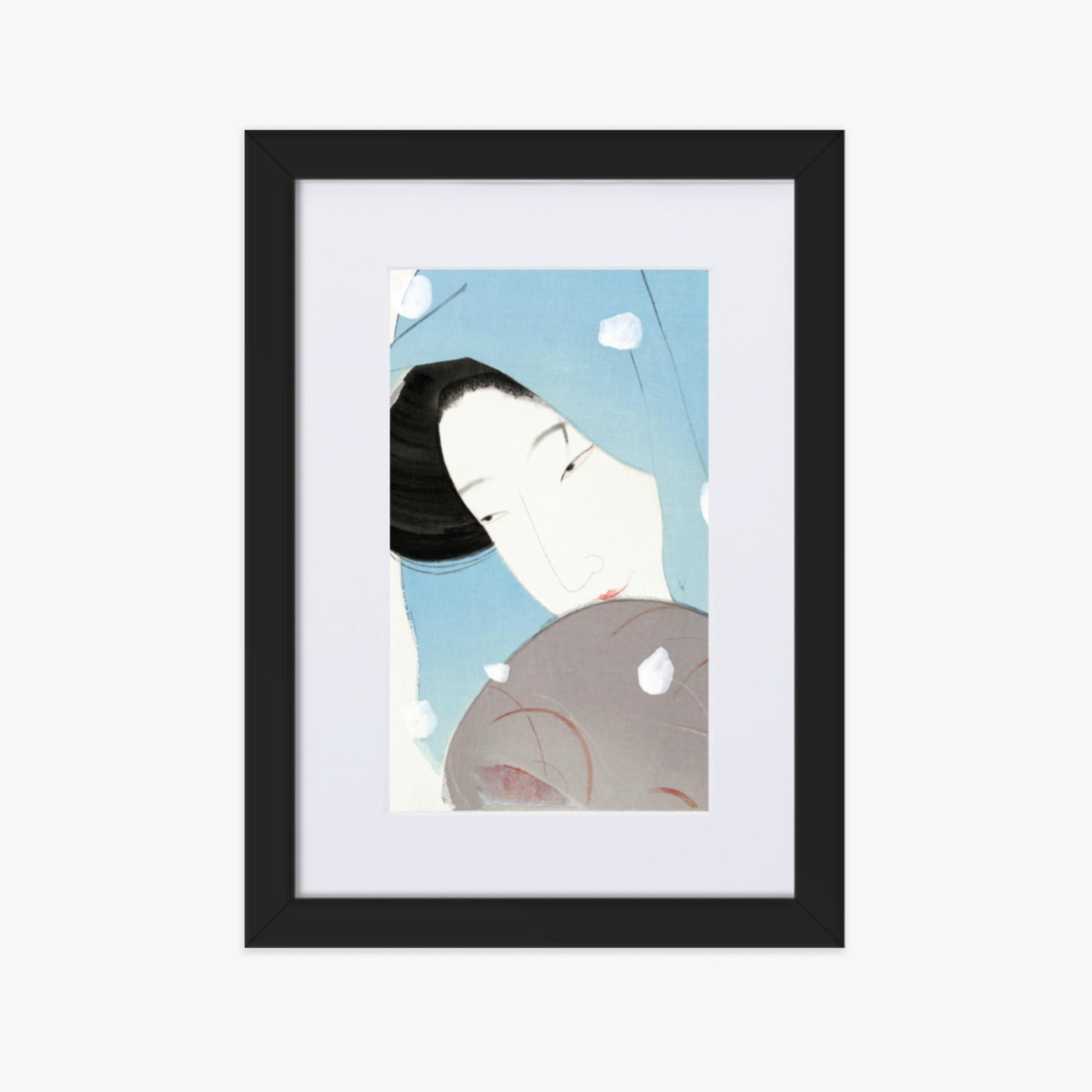 Kitano Tsunetomi - Umegawa 21x30 cm Poster With Black Frame
