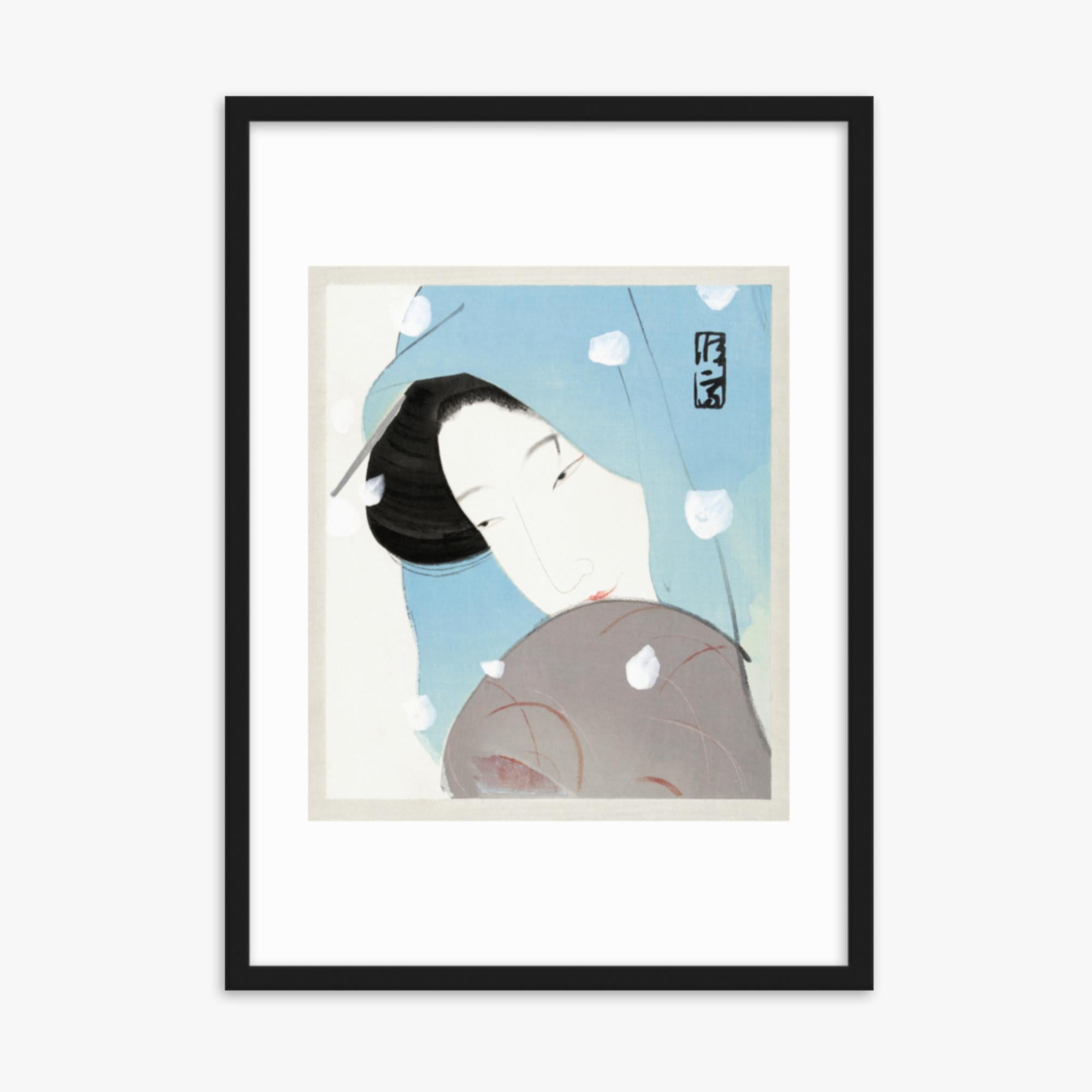 Kitano Tsunetomi - Umegawa 50x70 cm Poster With Black Frame