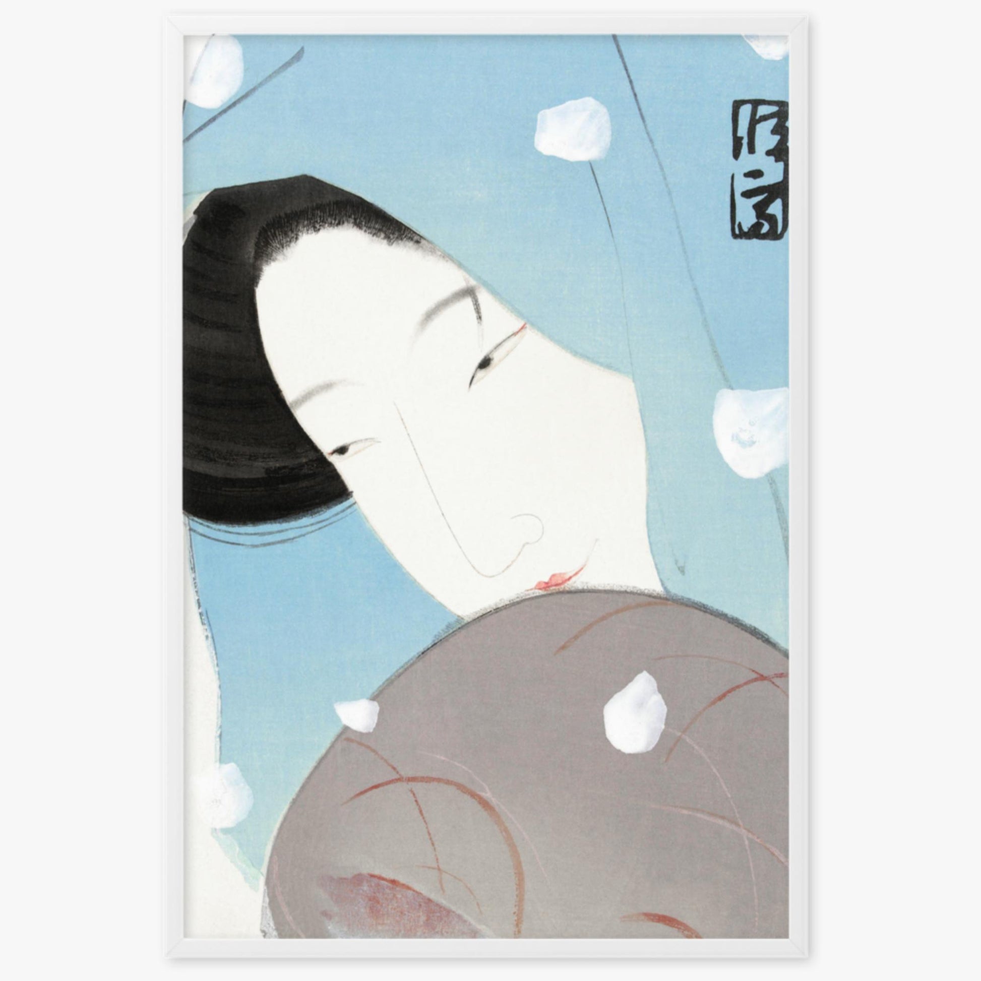 Kitano Tsunetomi - Umegawa 61x91 cm Poster With White Frame