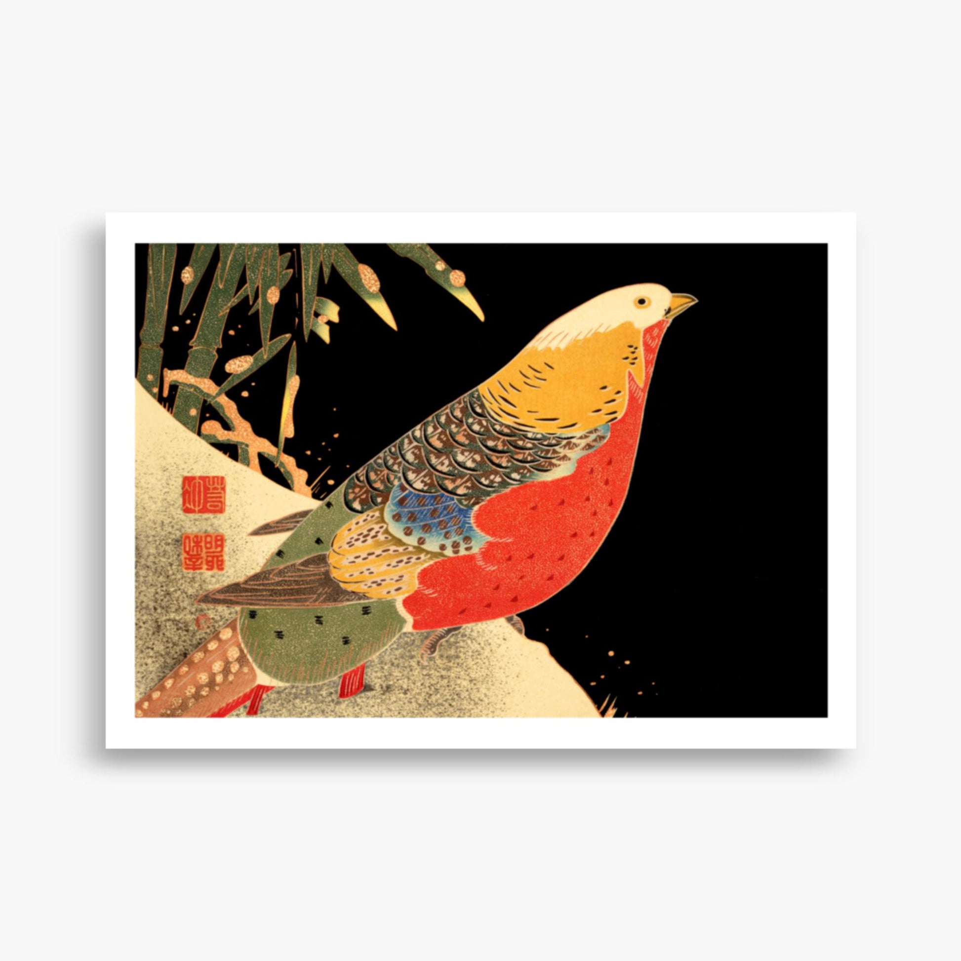 Ito Jakuchu - Golden Pheasant in the Snow 50x70 cm Poster