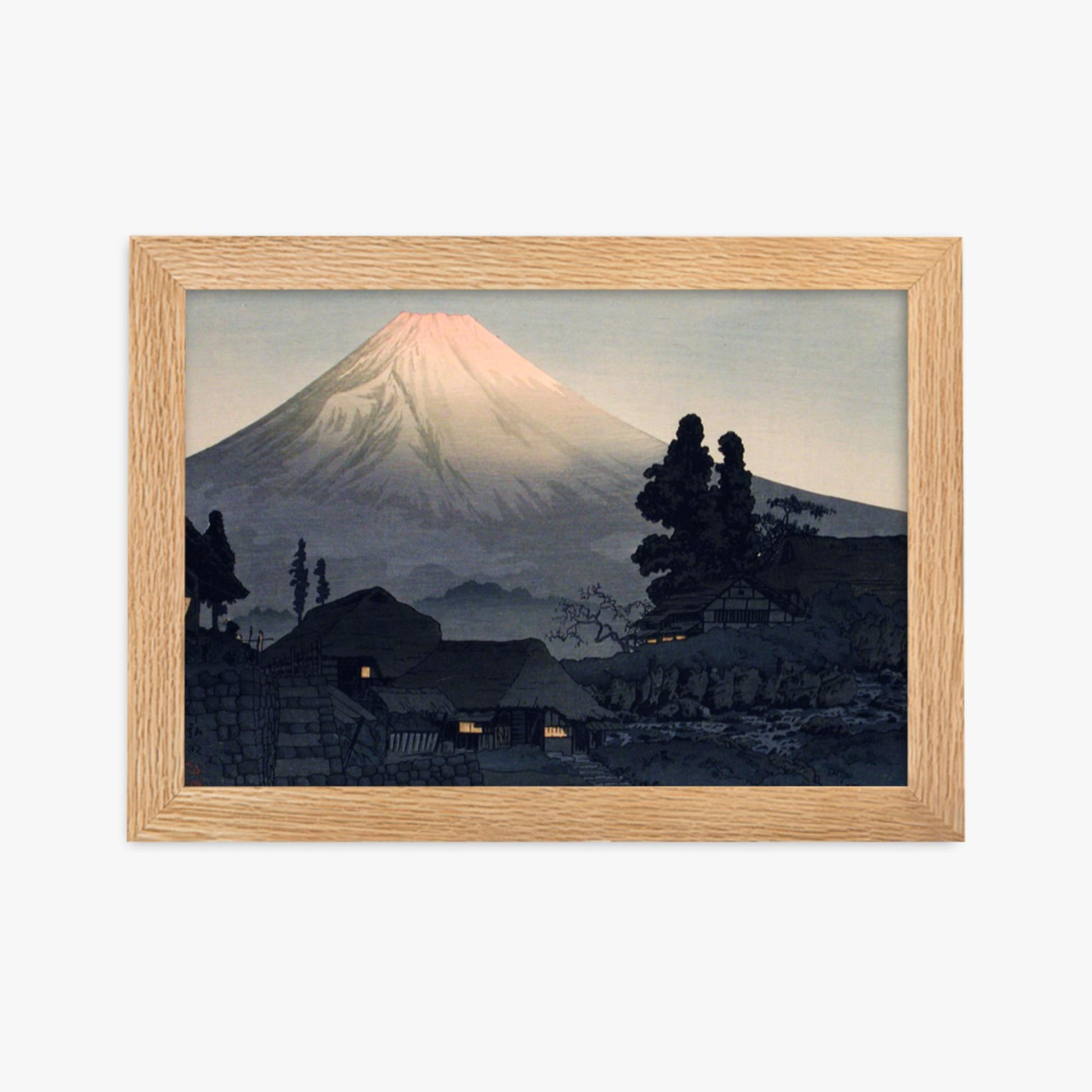 Takahashi Hiroaki (Shōtei) - Mount Fuji From Mizukubo 21x30 cm Poster With Oak Frame