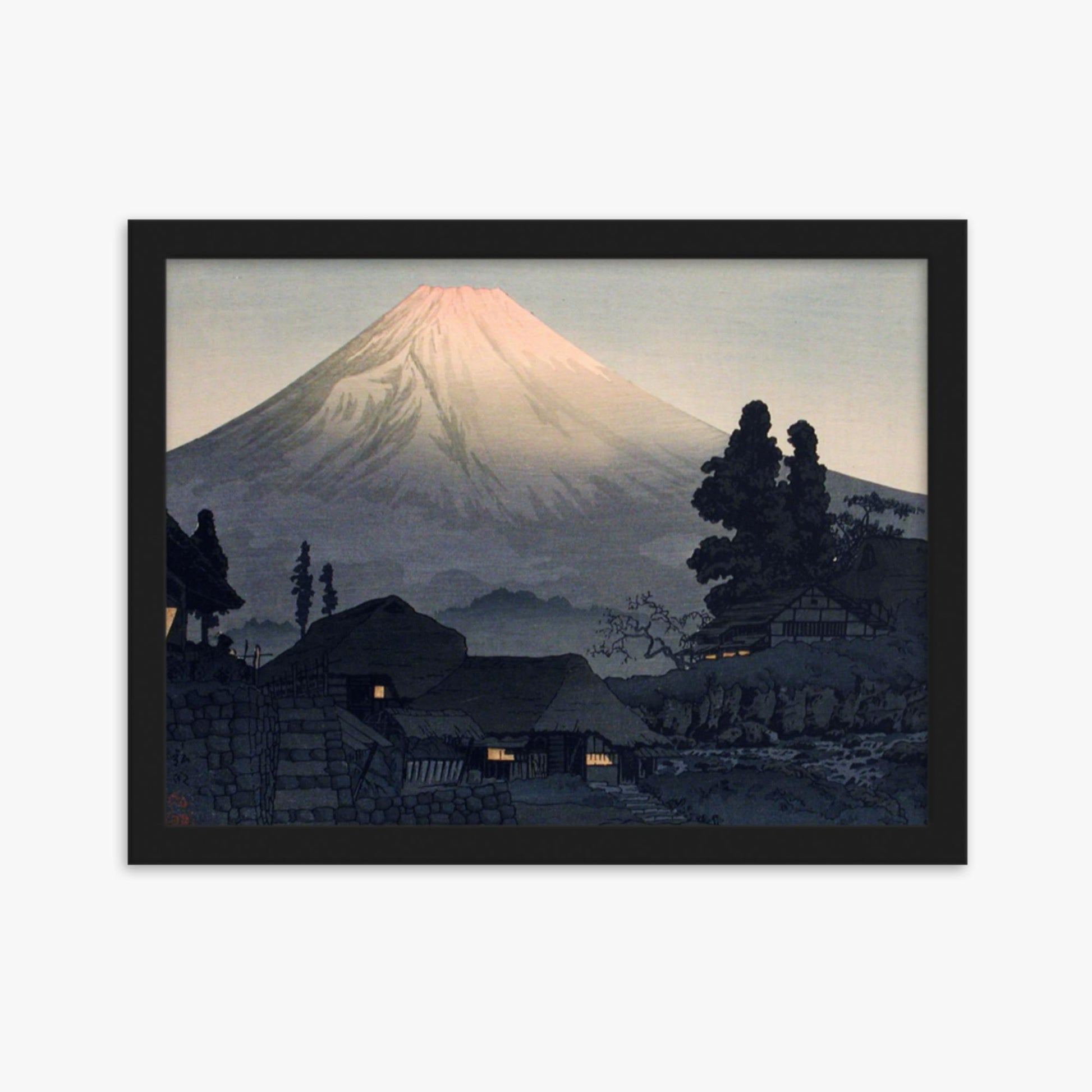 Takahashi Hiroaki (Shōtei) - Mount Fuji From Mizukubo 30x40 cm Poster With Black Frame