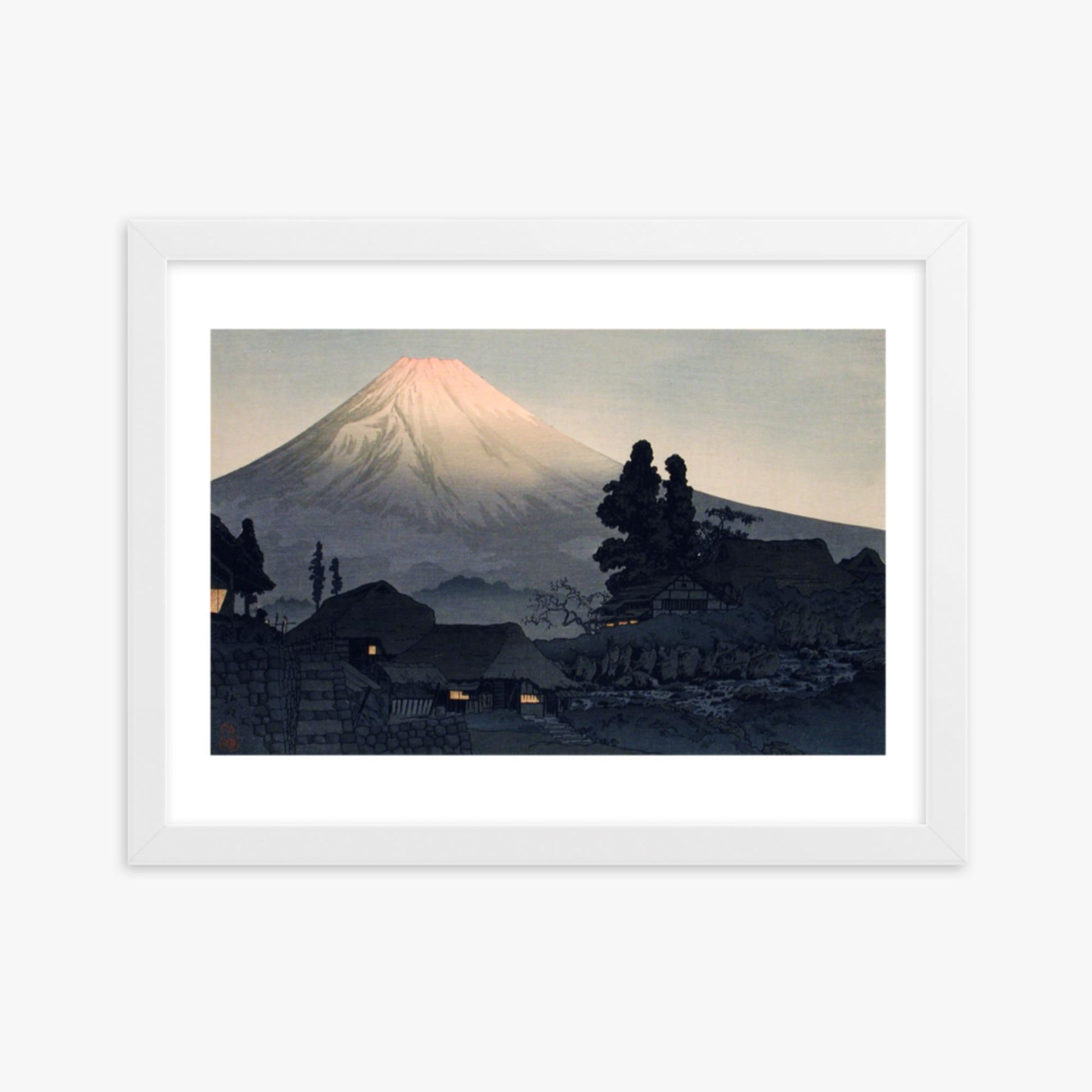 Takahashi Hiroaki (Shōtei) - Mount Fuji From Mizukubo 30x40 cm Poster With White Frame