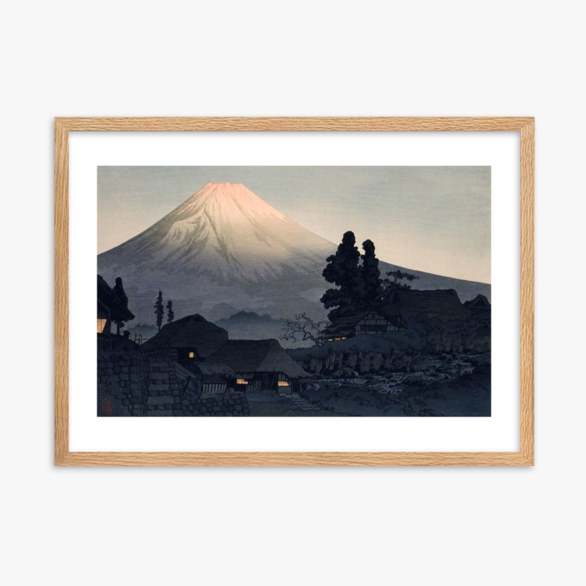 Takahashi Hiroaki (Shōtei) - Mount Fuji From Mizukubo 50x70 cm Poster With Oak Frame