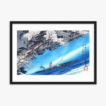 Utagawa Hiroshige - Arashiyama Manka 50x70 cm Poster With Black Frame