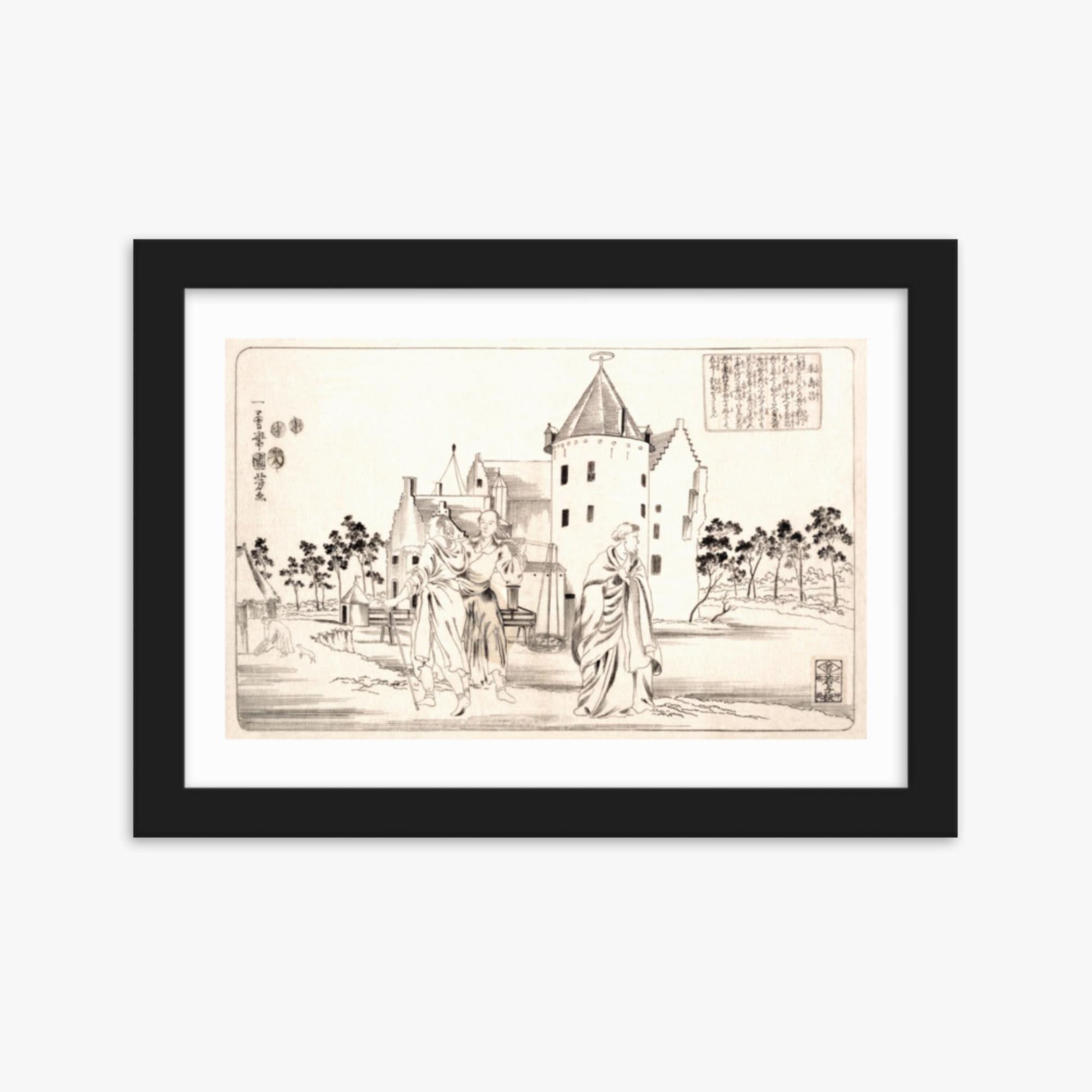 Utagawa Kuniyoshi - Zhu Shouchang 21x30 cm Poster With Black Frame