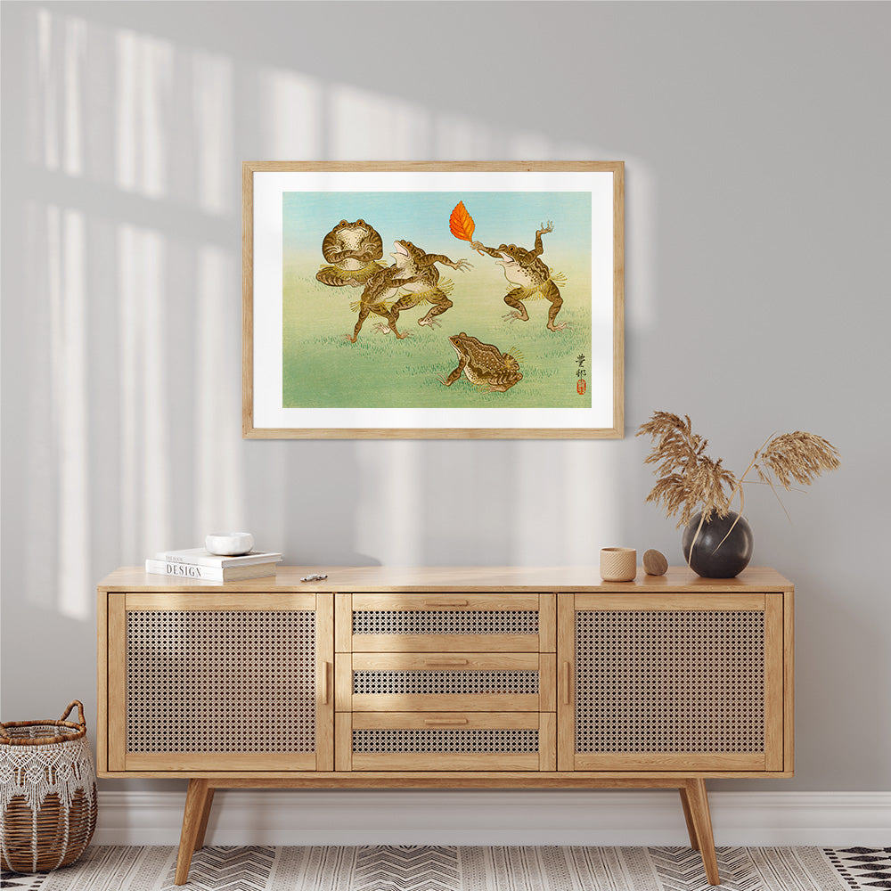 Interior Design Concept: Sumo-Wrestling Toads (Ohara Koson)