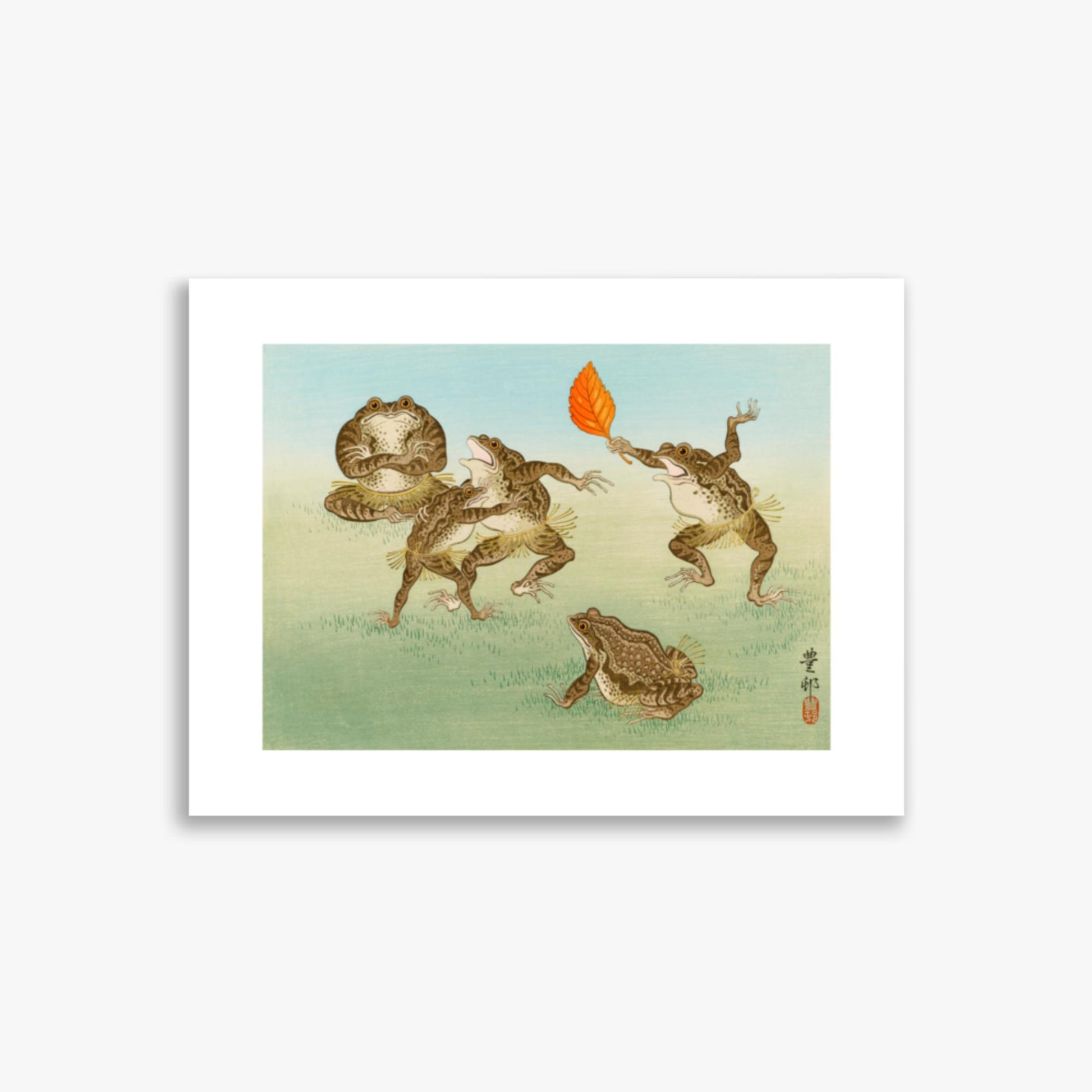 Ohara Koson: Sumo-Wrestling Toads - 30x40 cm Poster