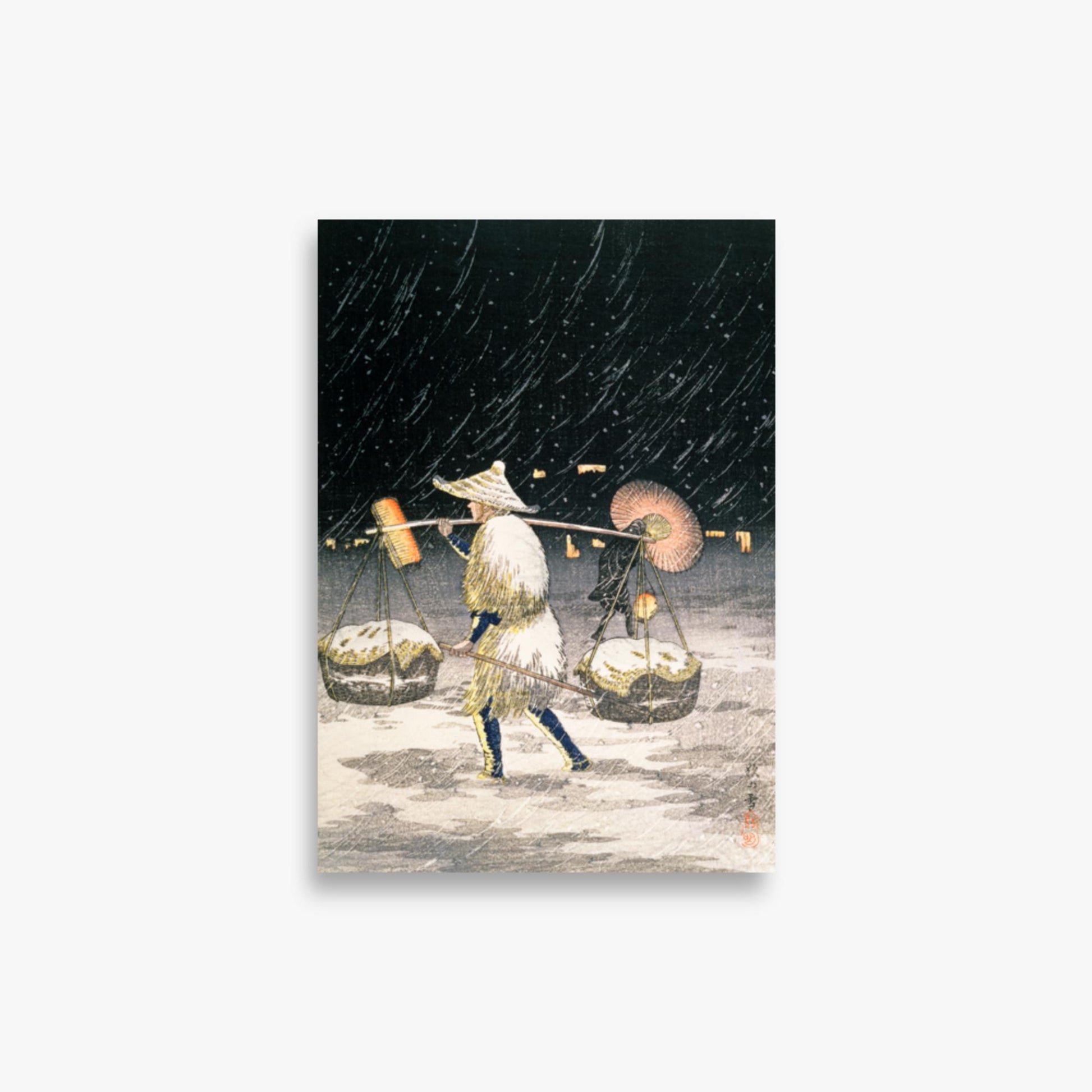 Takahashi Hiroaki: Night Snow - 21x30 cm Poster