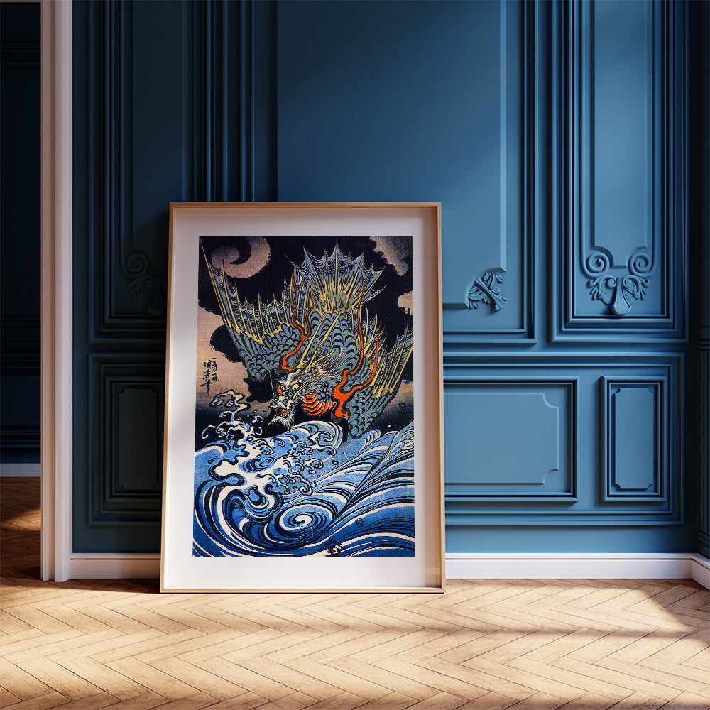 Interior Design Concept: A Japanese sea dragon (Utagawa Kuniyoshi)