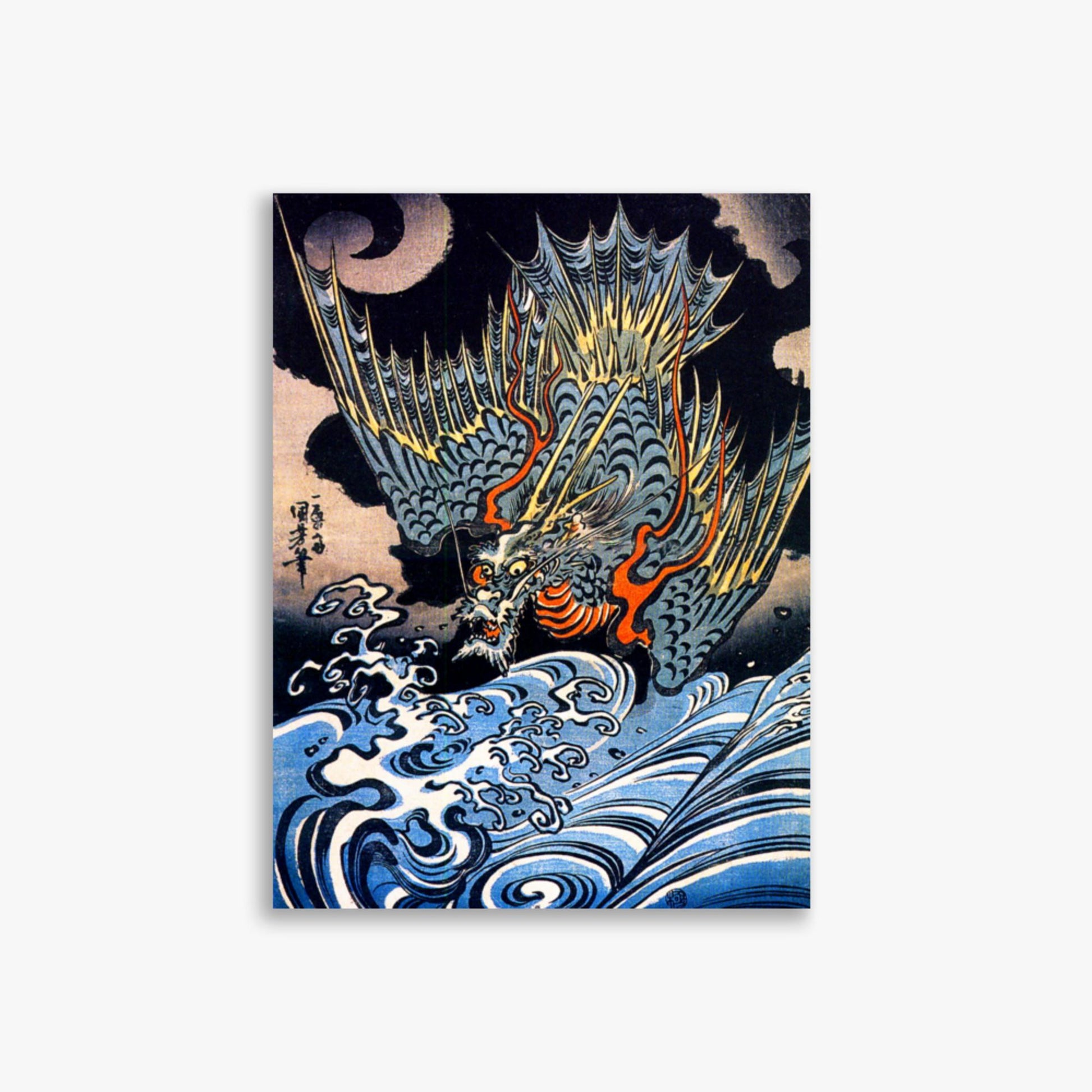 Utagawa Kuniyoshi: A Japanese sea dragon - 30x40 cm Poster