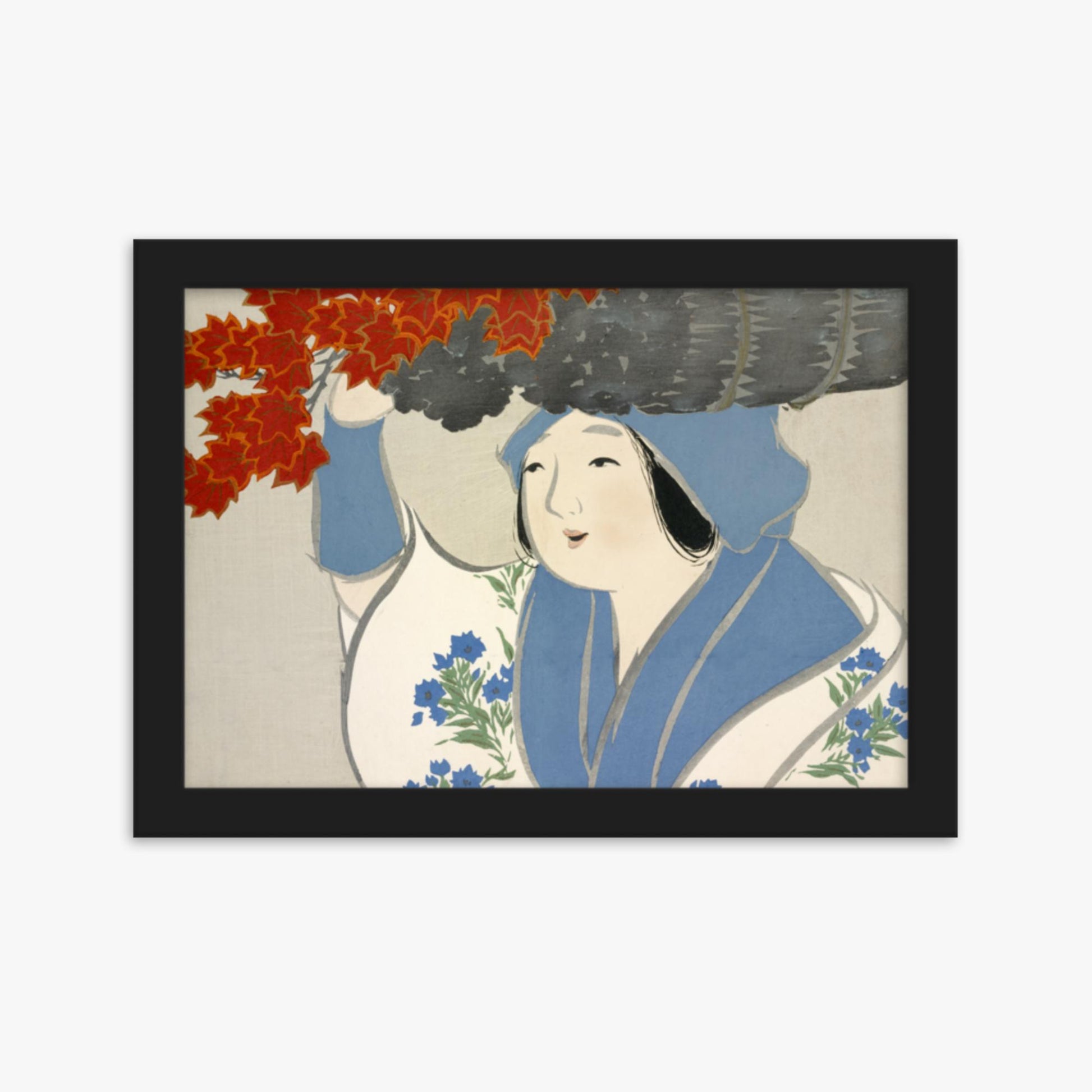 Kamisaka Sekka: Kuroki Uri, from Momoyo-gusa - 21x30 cm Poster With Black Frame