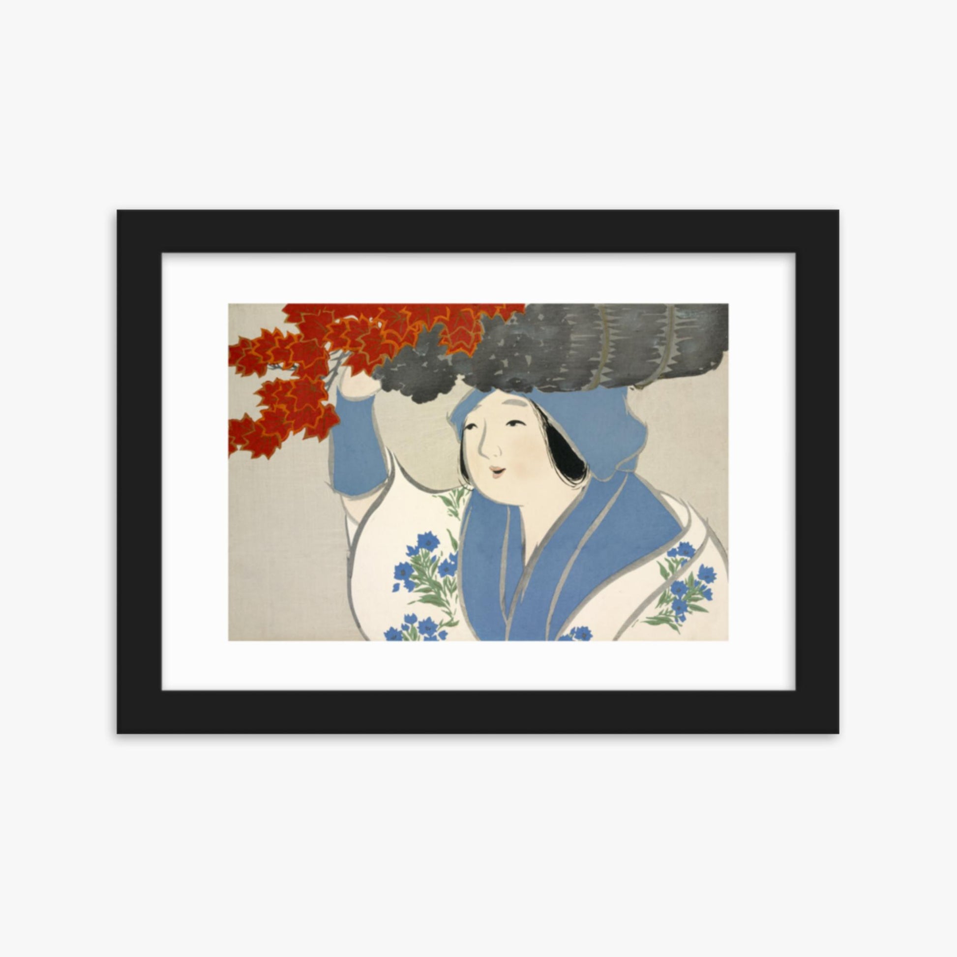 Kamisaka Sekka: Kuroki Uri, from Momoyo-gusa - 21x30 cm Poster With Black Frame