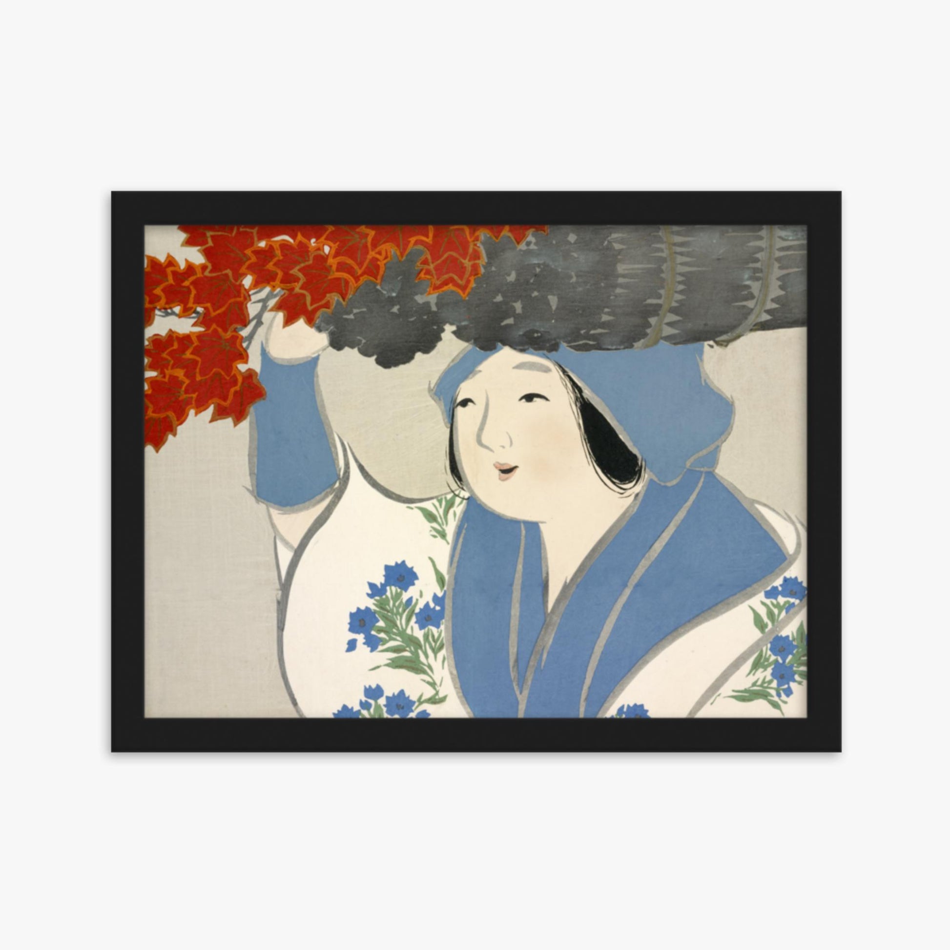 Kamisaka Sekka: Kuroki Uri, from Momoyo-gusa - 30x40 cm Poster With Black Frame