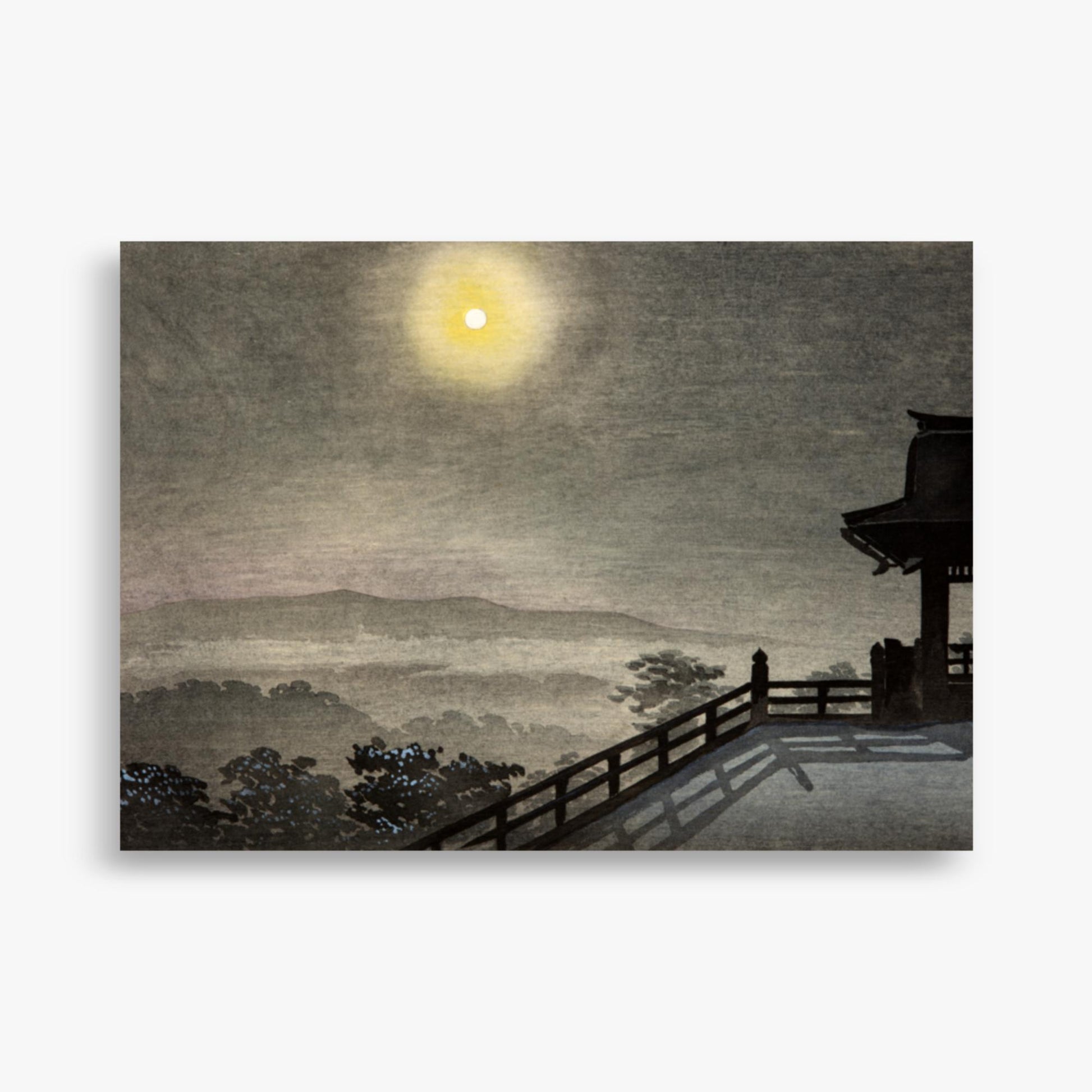 Kobayashi Kiyochika: Cool Moon Evening at Kiyomizudo in the Eastern Capital - 50x70 cm Poster