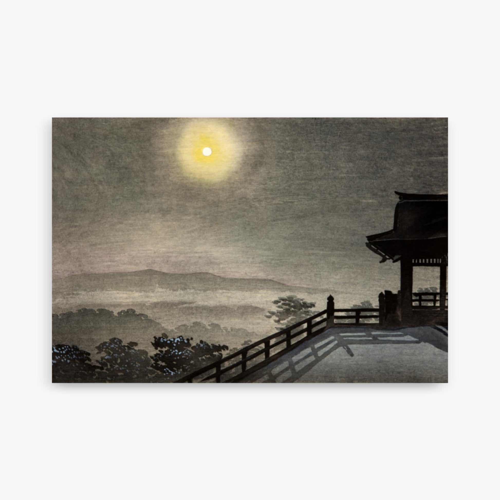 Kobayashi Kiyochika: Cool Moon Evening at Kiyomizudo in the Eastern Capital - 61x91 cm Poster