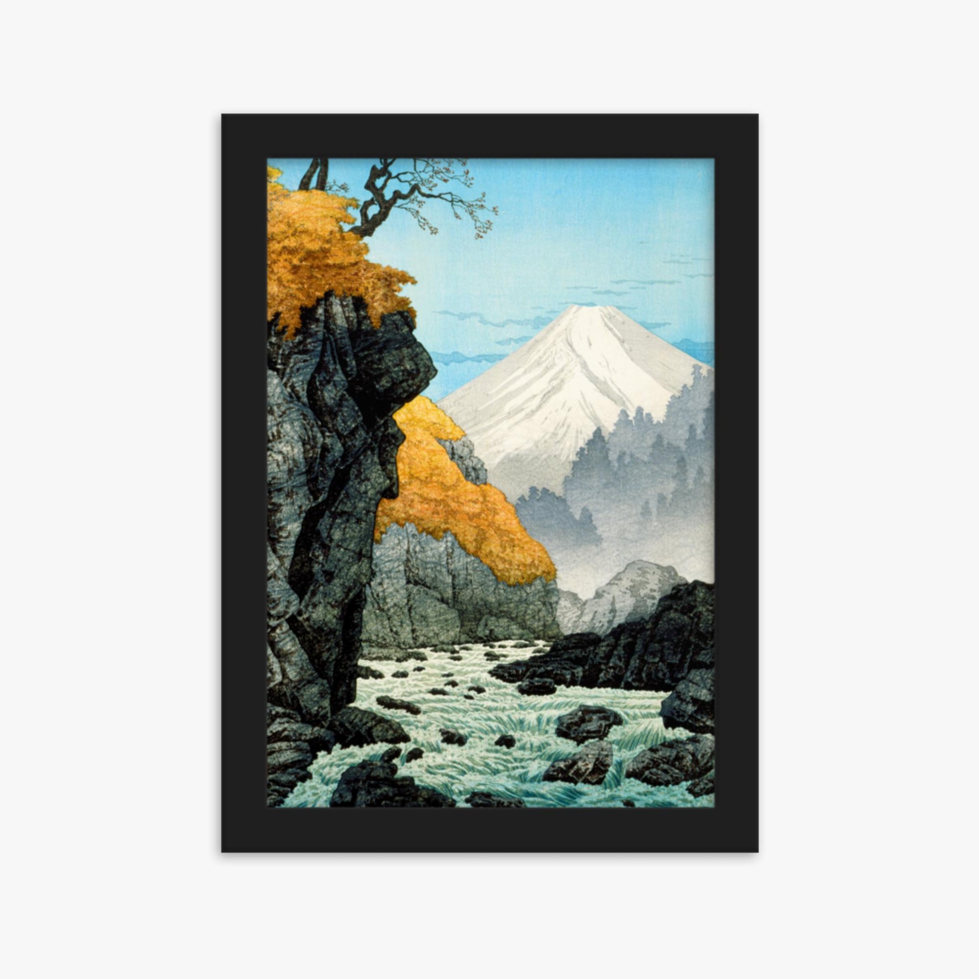 Takahashi Hiroaki (Shōtei) - Foot of Mount Ashitaka 21x30 cm Poster With Black Frame