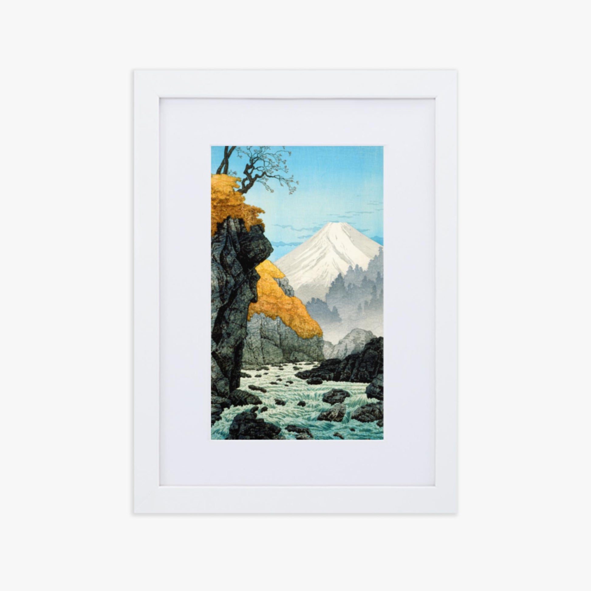 Takahashi Hiroaki (Shōtei) - Foot of Mount Ashitaka 21x30 cm Poster With White Frame