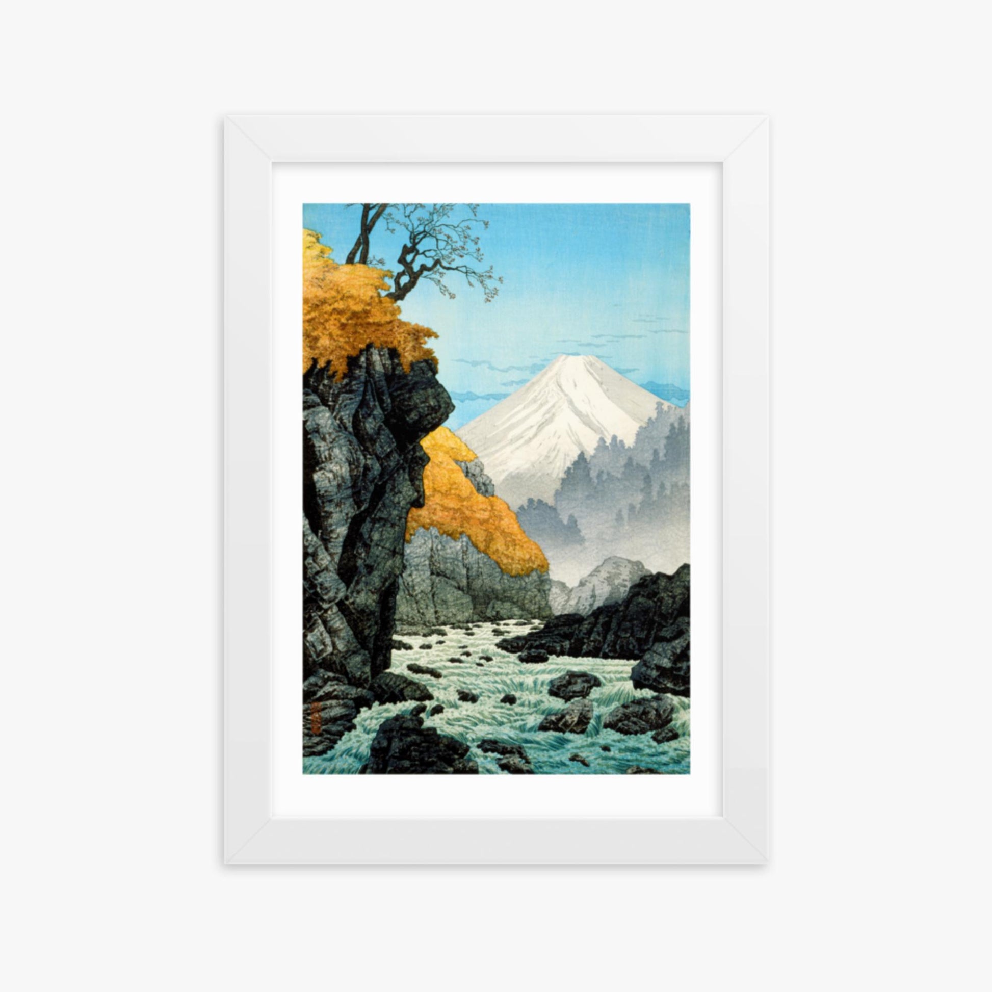Takahashi Hiroaki (Shōtei) - Foot of Mount Ashitaka 21x30 cm Poster With White Frame