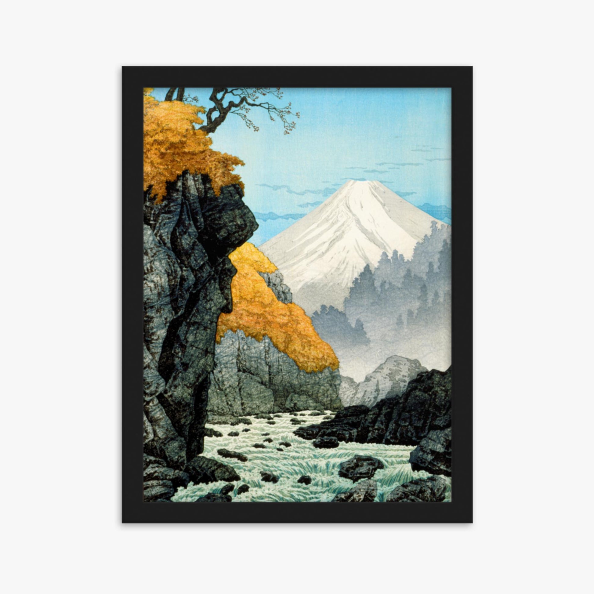 Takahashi Hiroaki (Shōtei) - Foot of Mount Ashitaka 30x40 cm Poster With Black Frame