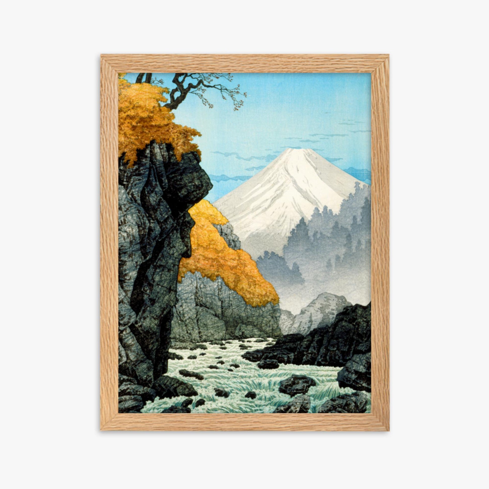 Takahashi Hiroaki (Shōtei) - Foot of Mount Ashitaka 30x40 cm Poster With Oak Frame