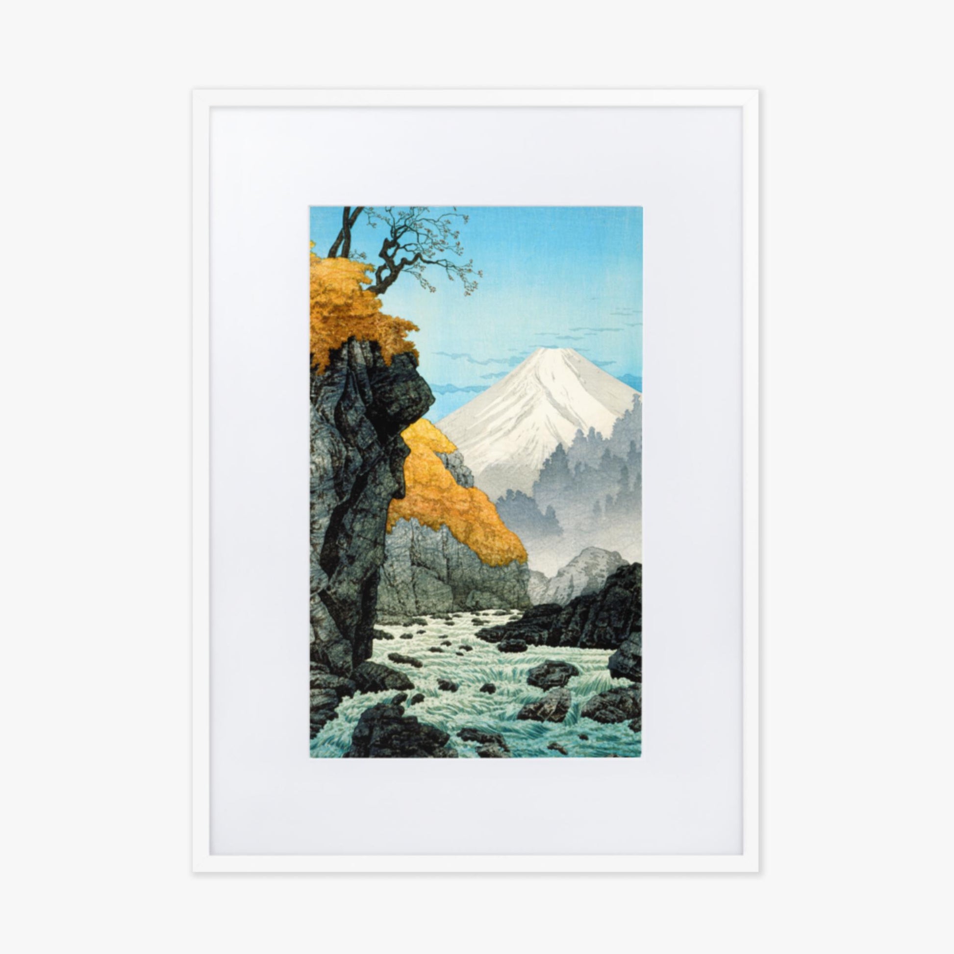 Takahashi Hiroaki (Shōtei) - Foot of Mount Ashitaka 50x70 cm Poster With White Frame