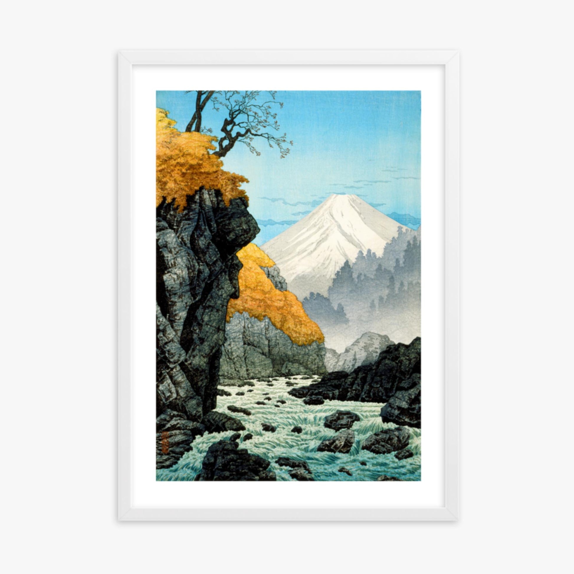 Takahashi Hiroaki (Shōtei) - Foot of Mount Ashitaka 50x70 cm Poster With White Frame