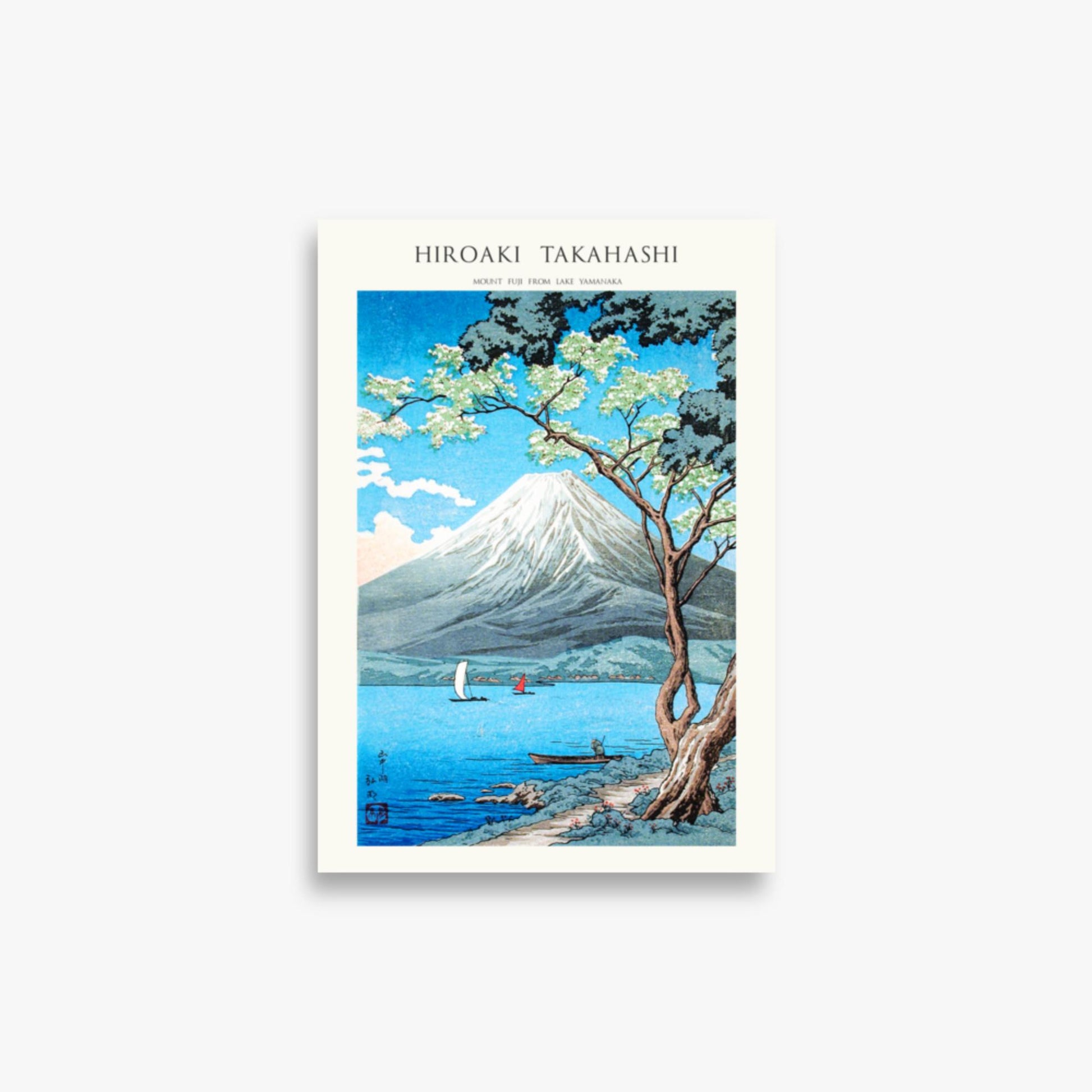 Hiroaki Takahashi - Mount Fuji from Lake Yamanaka - Decoration 21x30 cm Poster
