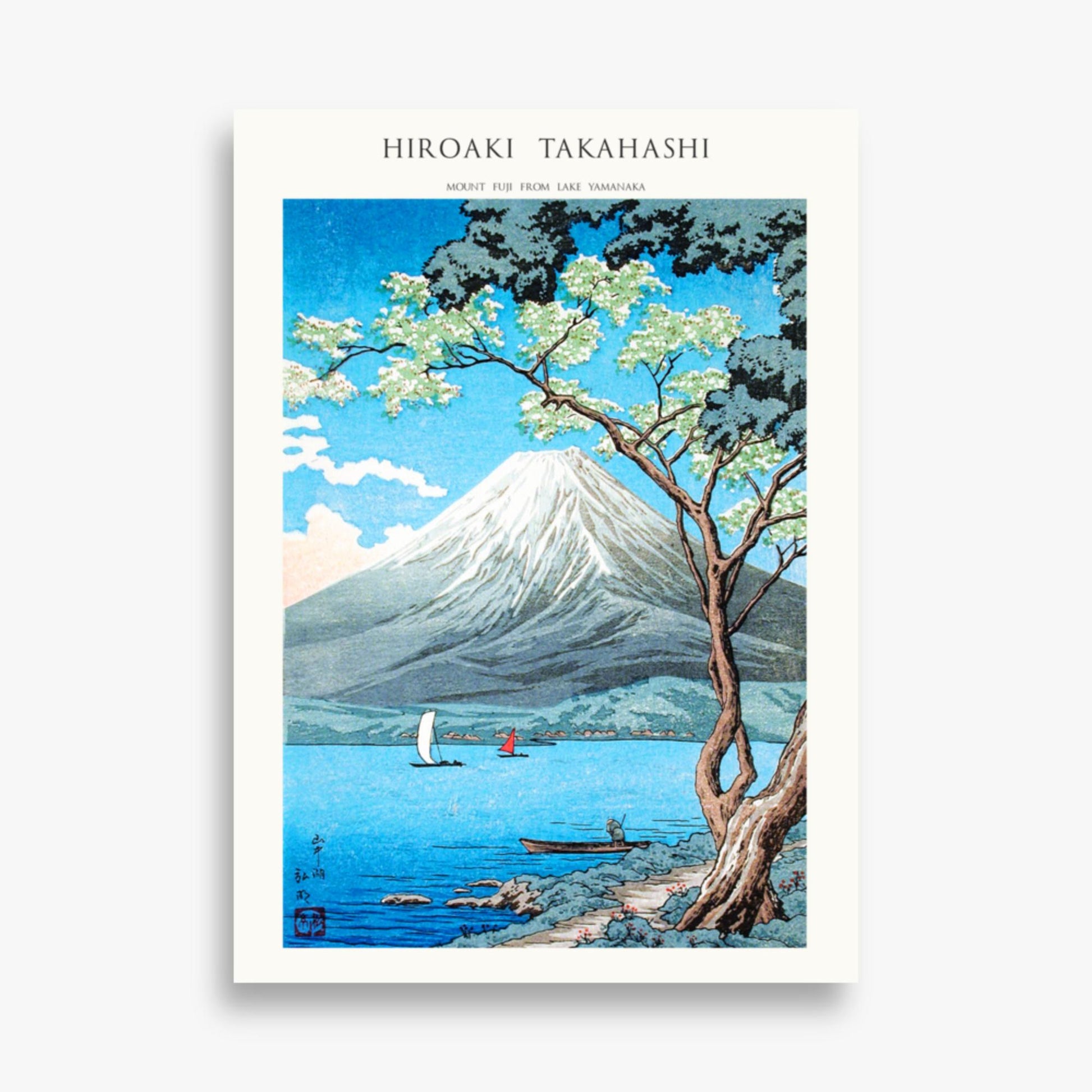 Hiroaki Takahashi - Mount Fuji from Lake Yamanaka - Decoration 50x70 cm Poster