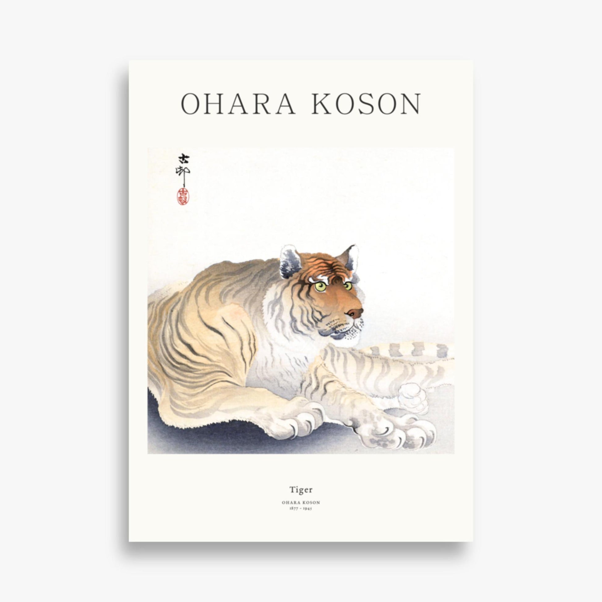 Ohara Koson - Tiger - Decoration 50x70 cm Poster