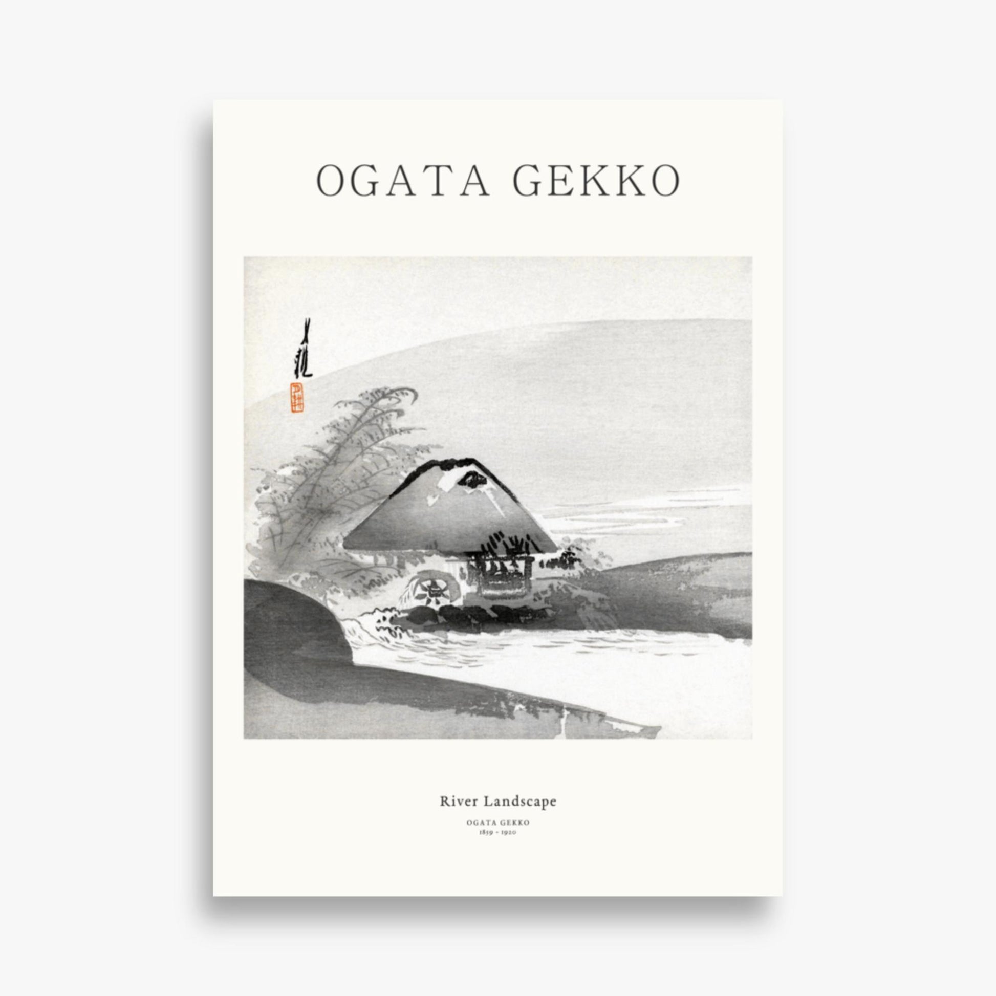 Ogata Gekko - River Landscape - Decoration 50x70 cm Poster