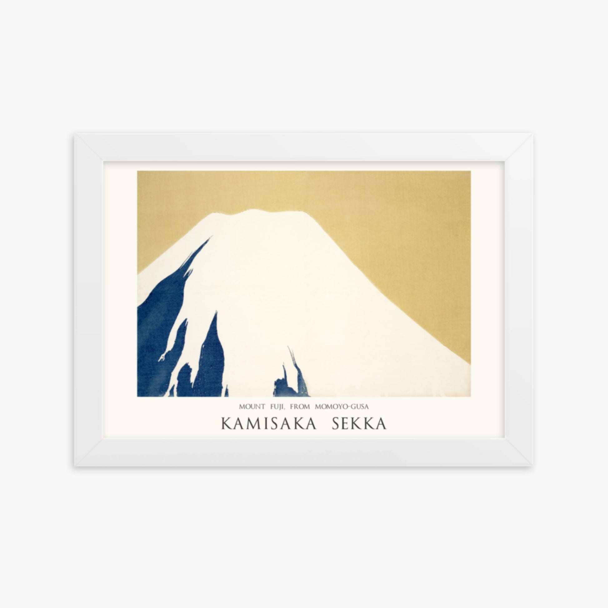 Kamisaka Sekka: Mount Fuji, from Momoyo-gusa - Japandi - 21x30 cm Poster With White Frame