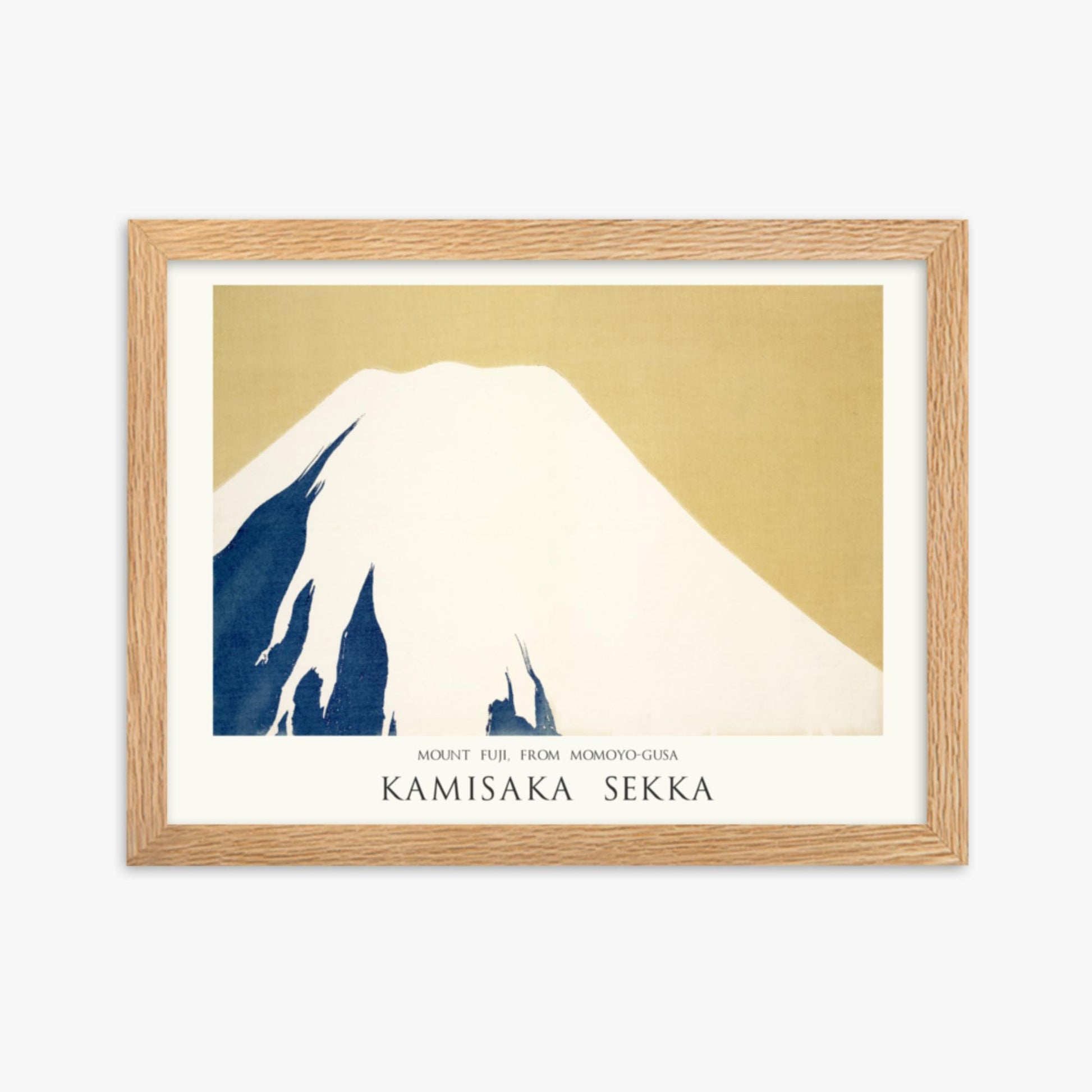 Kamisaka Sekka: Mount Fuji, from Momoyo-gusa - Japandi - 30x40 cm Poster With Oak Frame