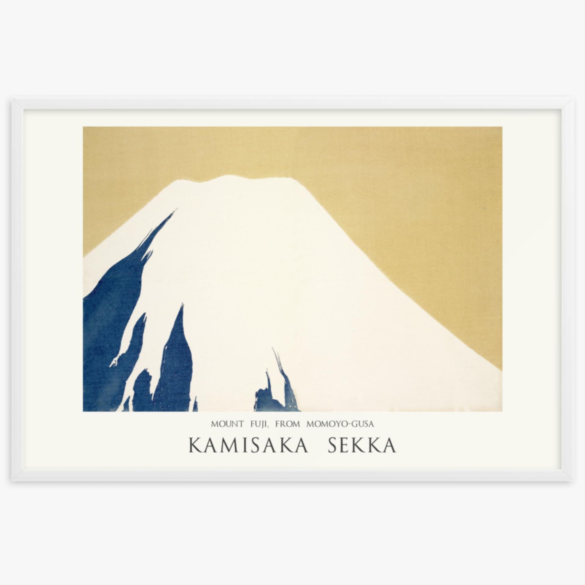 Kamisaka Sekka: Mount Fuji, from Momoyo-gusa - Japandi - 61x91 cm Poster With White Frame