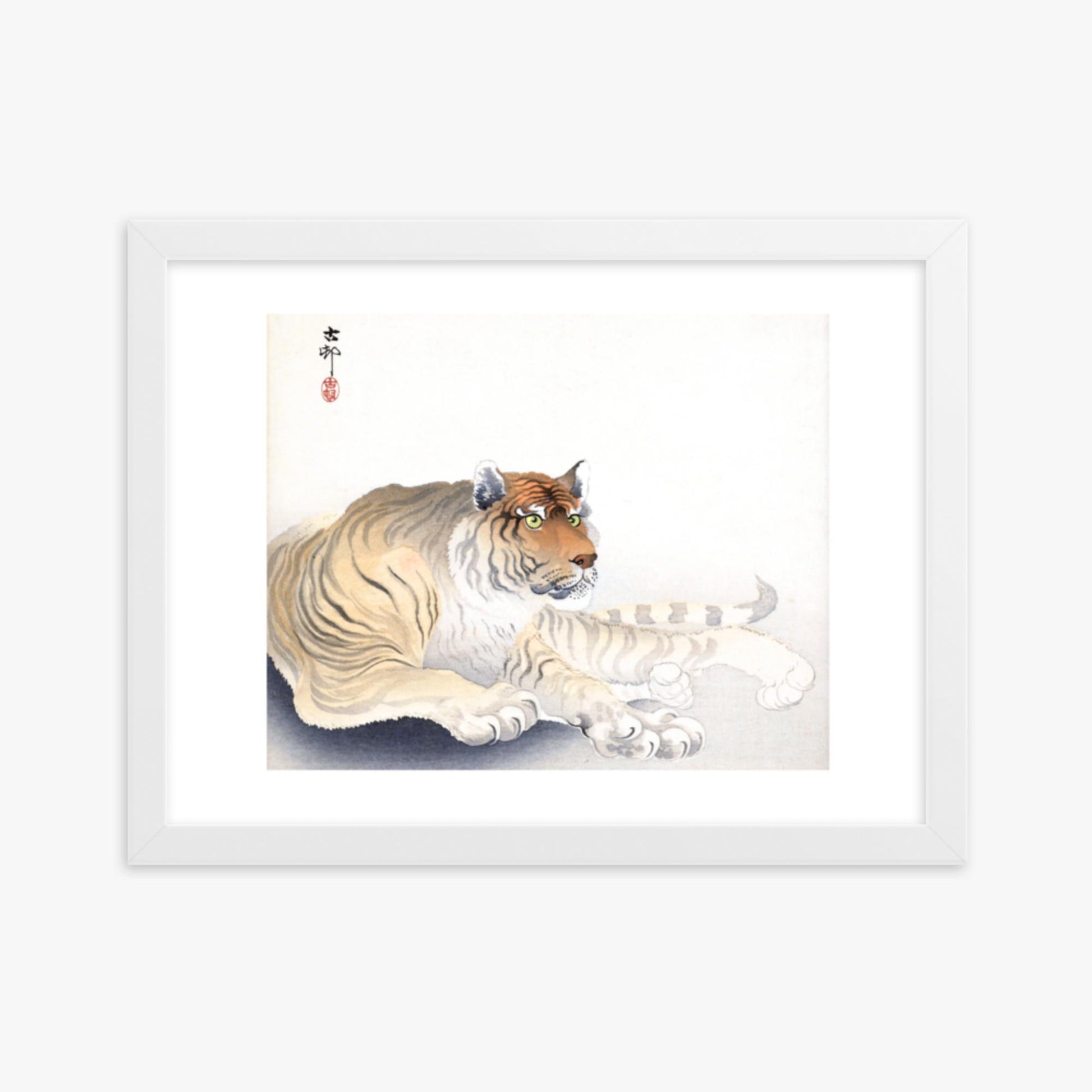 Ohara Koson - Tiger 30x40 cm Poster With White Frame