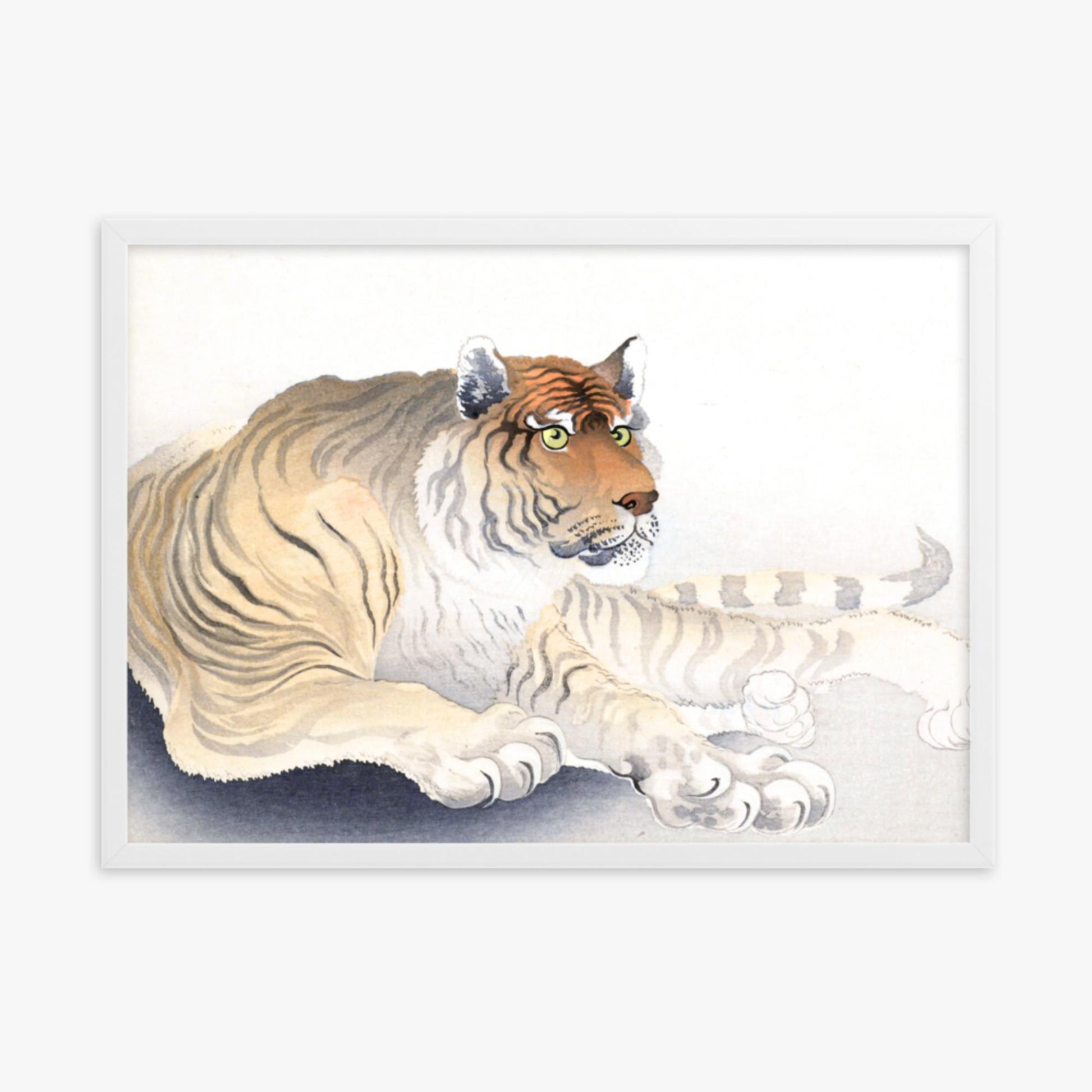 Ohara Koson - Tiger 50x70 cm Poster With White Frame