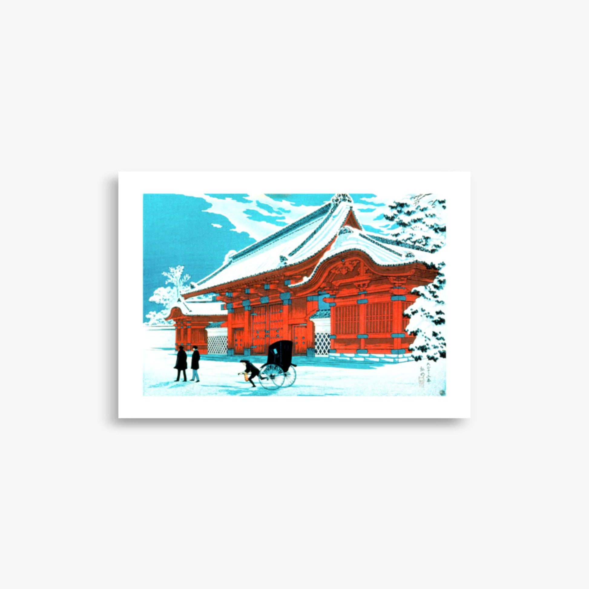 Takahashi Hiroaki (Shōtei) - The Red Gate of Hongo in Snow 21x30 cm Poster