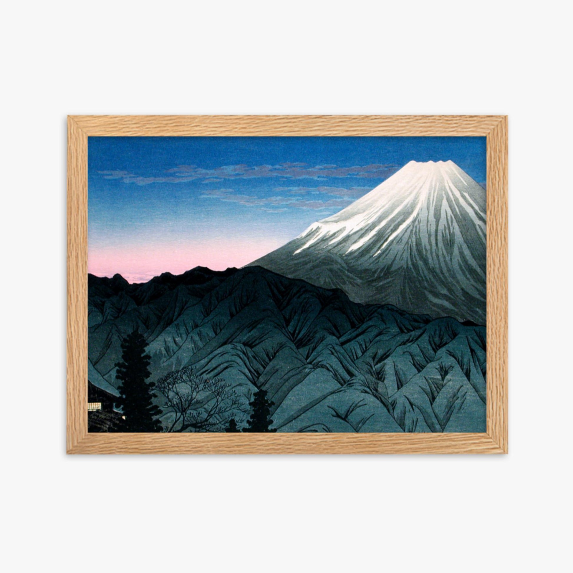 Takahashi Hiroaki (Shōtei) - Mount Fuji From Hakone 30x40 cm Poster With Oak Frame