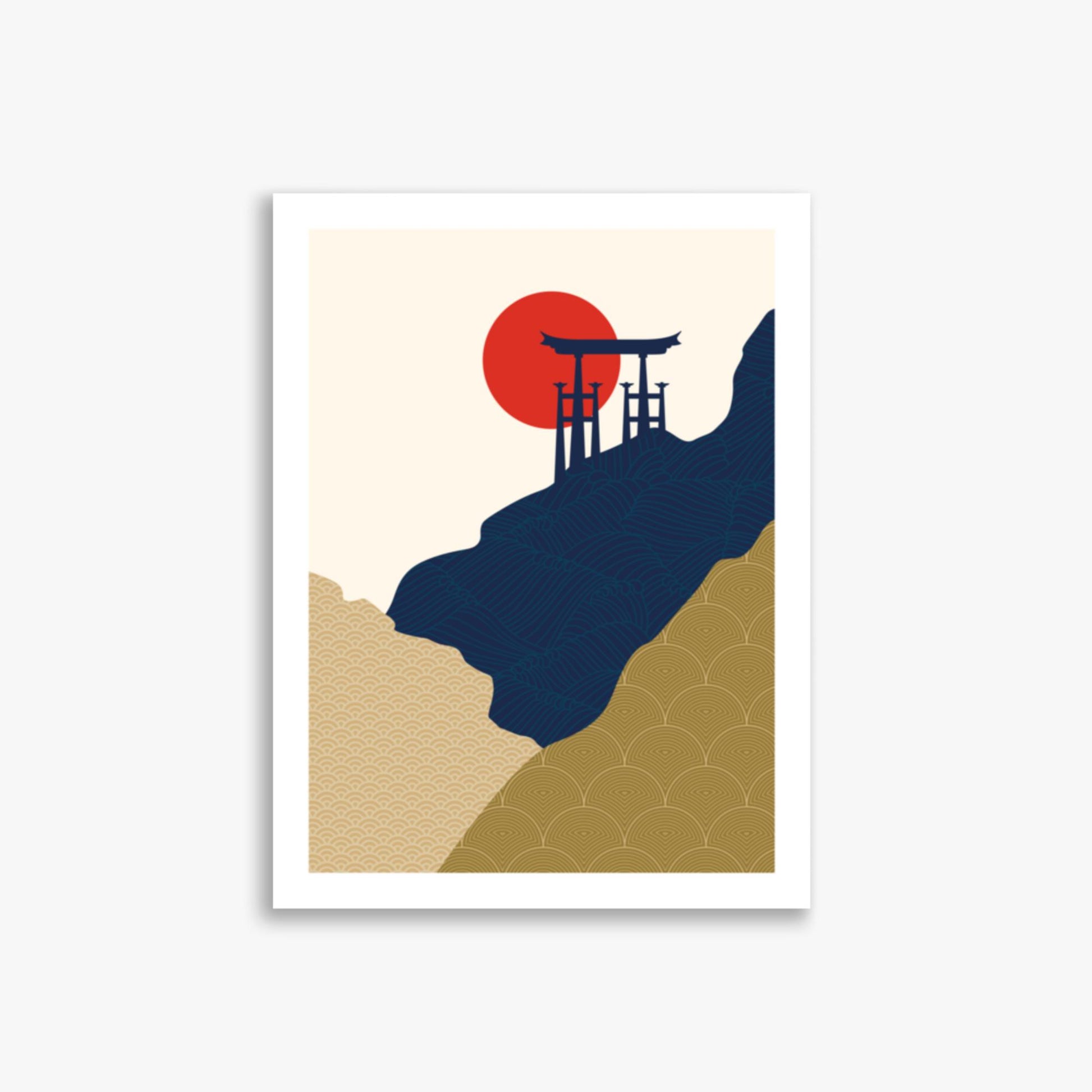 Modern illustration: Torii Gate in the Sun 30x40 cm Poster