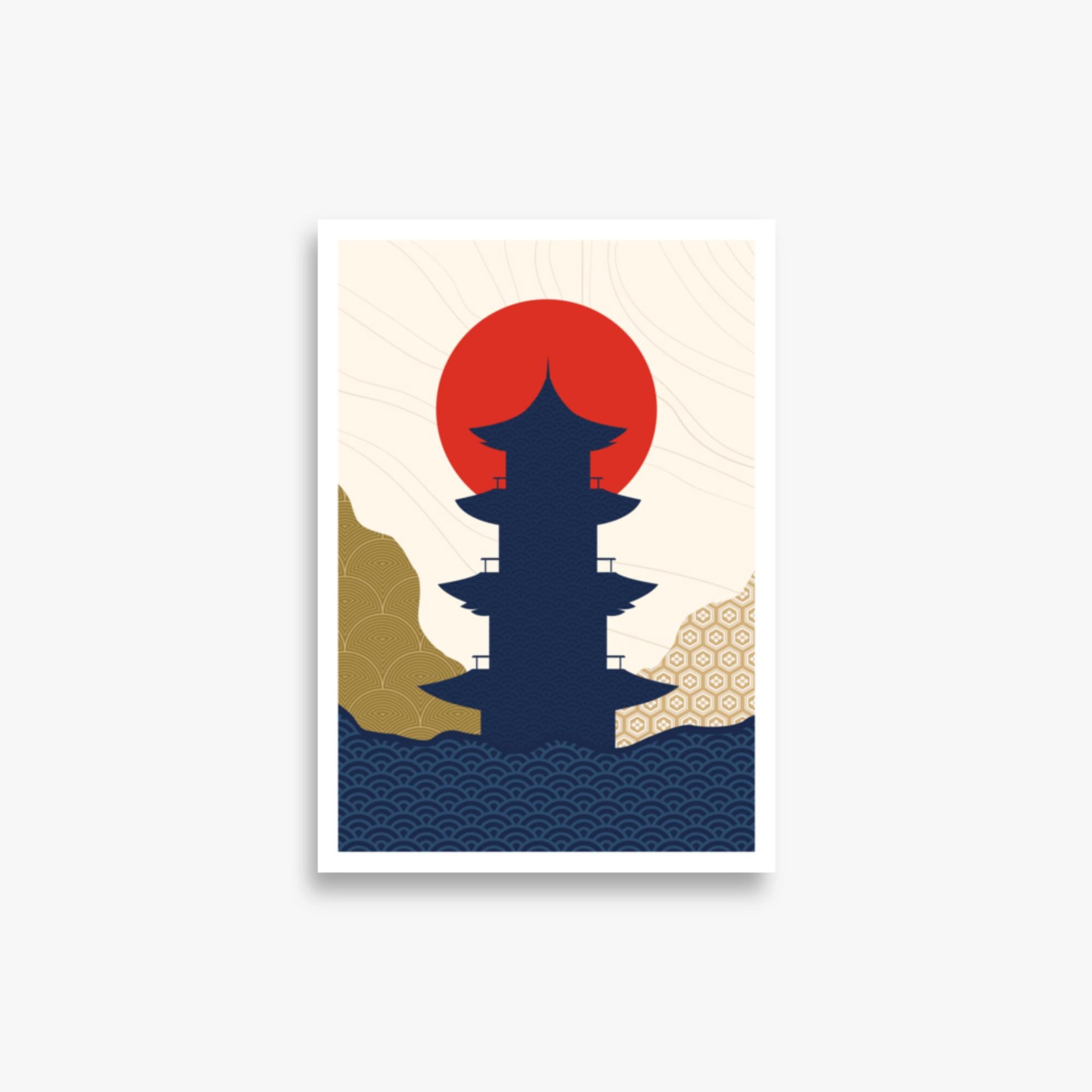 Modern illustration: Shrine in the Sun 2 21x30 cm Poster