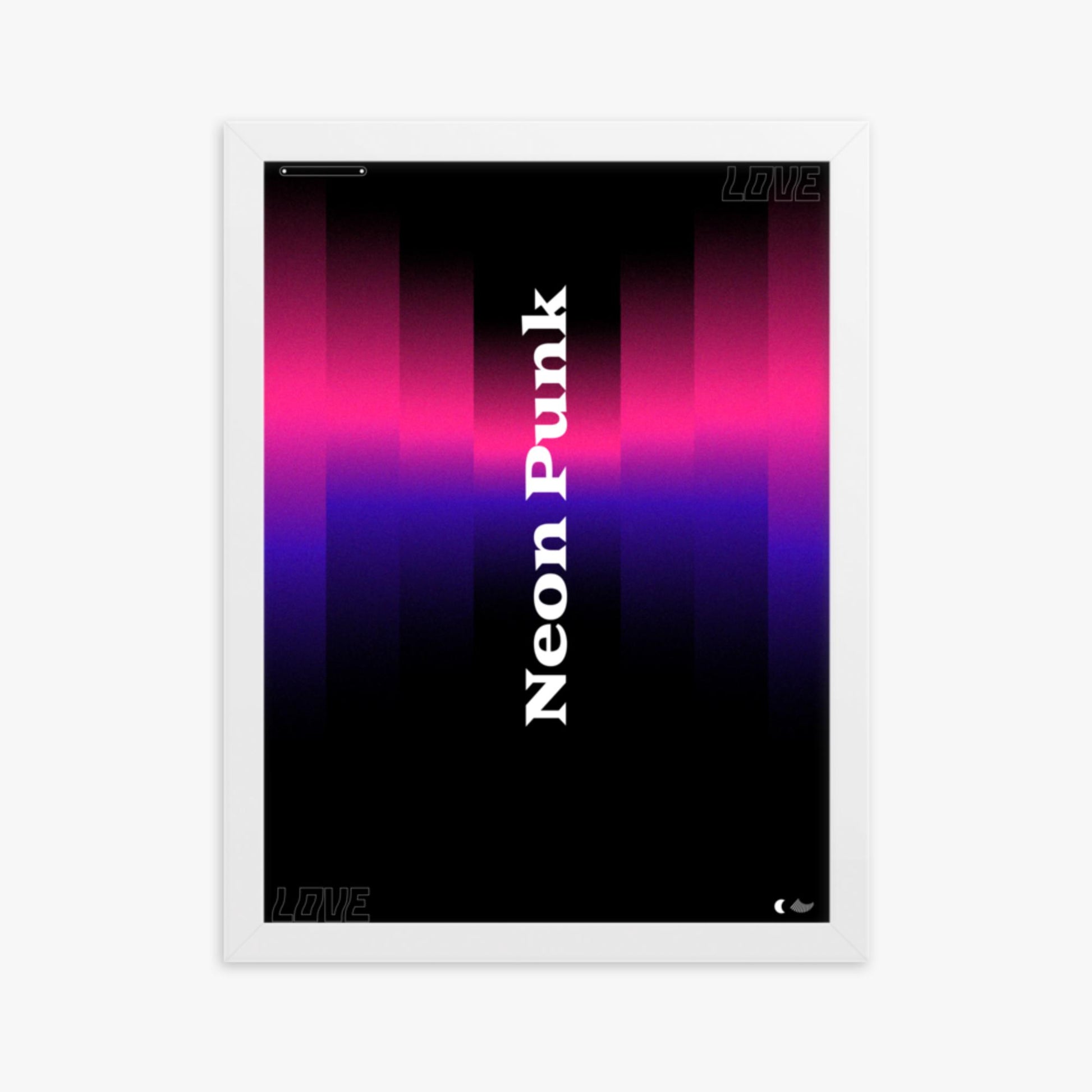 Modern illustration: VerticalNeon 30x40 cm Poster With White Frame Frame