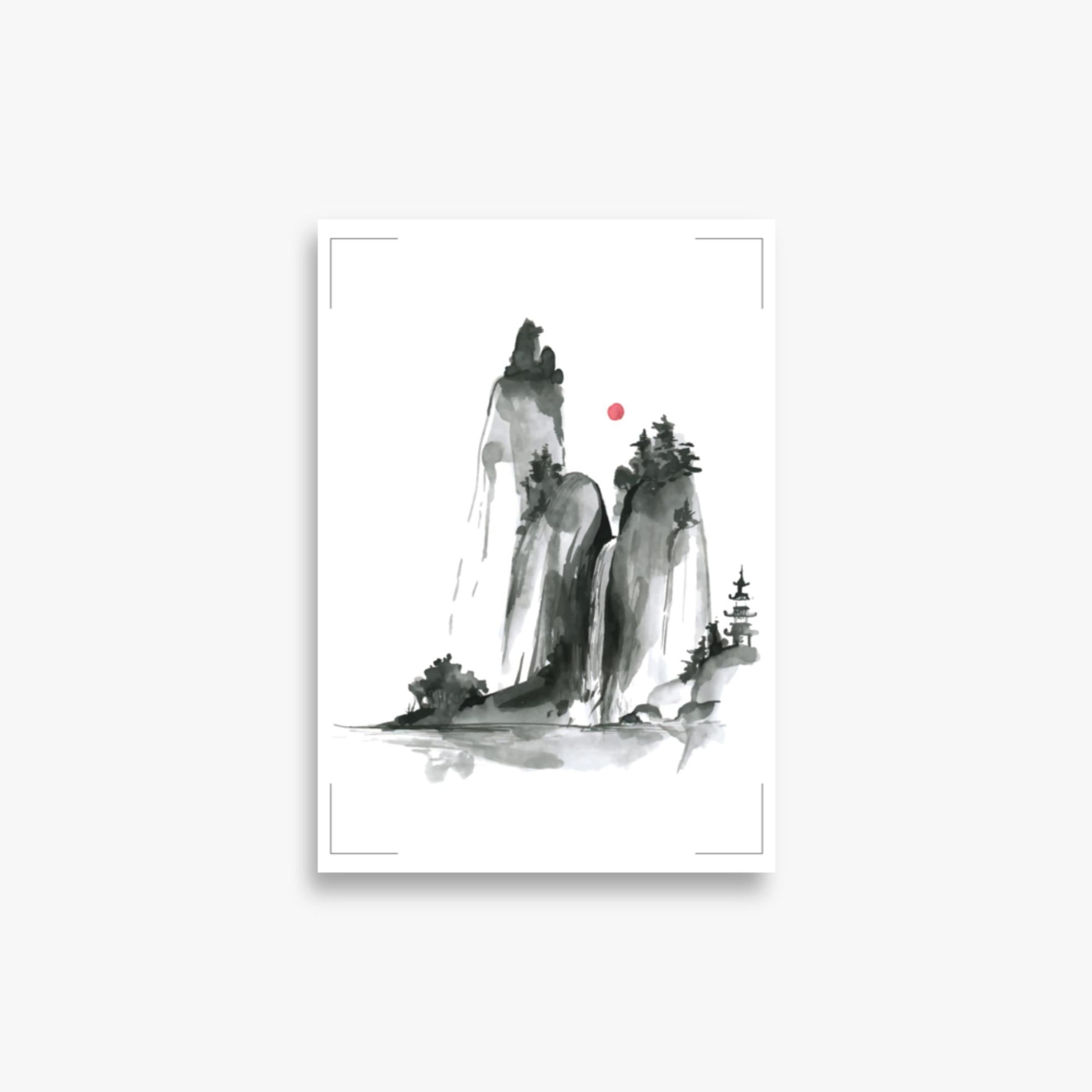 Modern illustration: Shrine on a Hill 21x30 cm Poster