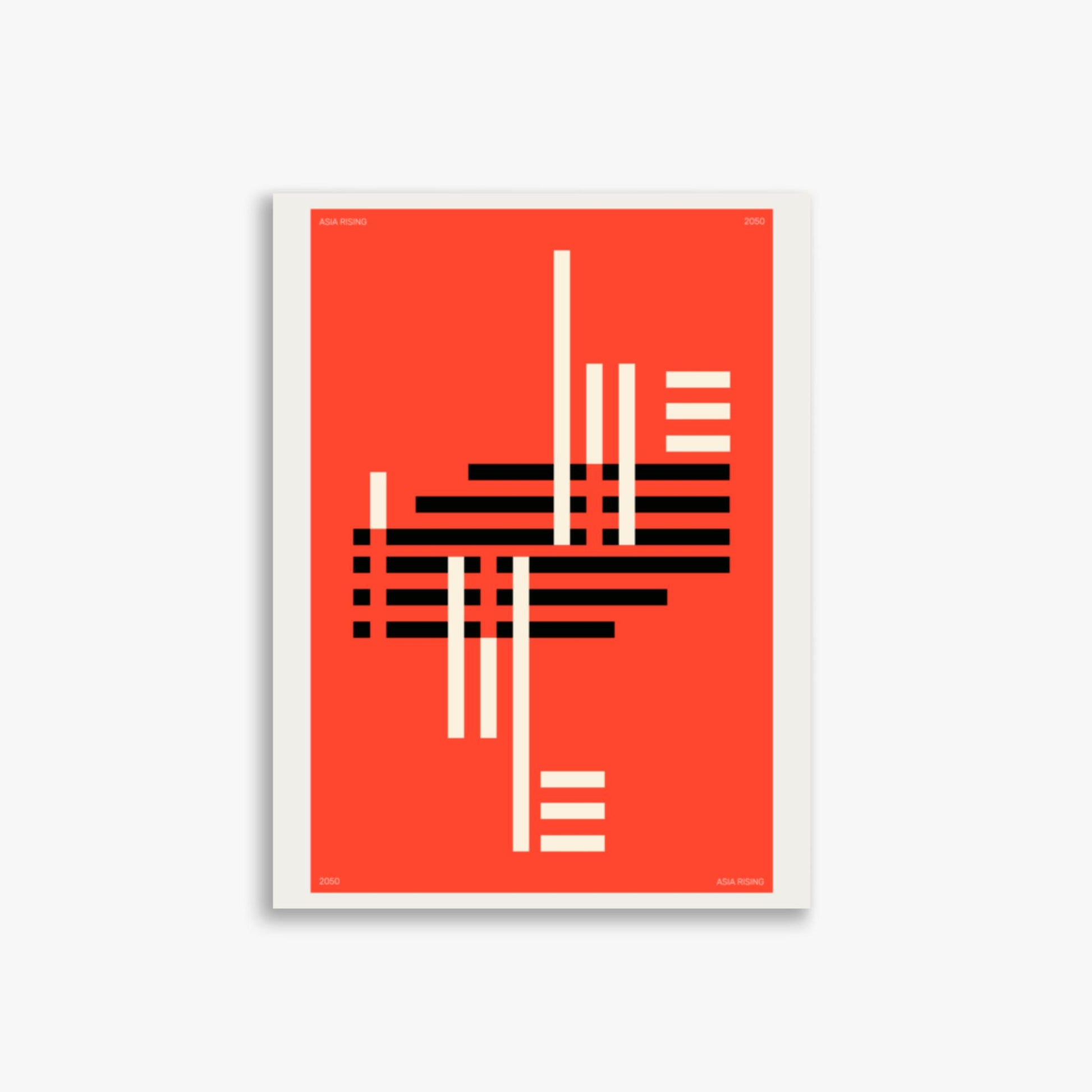 Modern illustration: Orange & Black 30x40 cm Poster