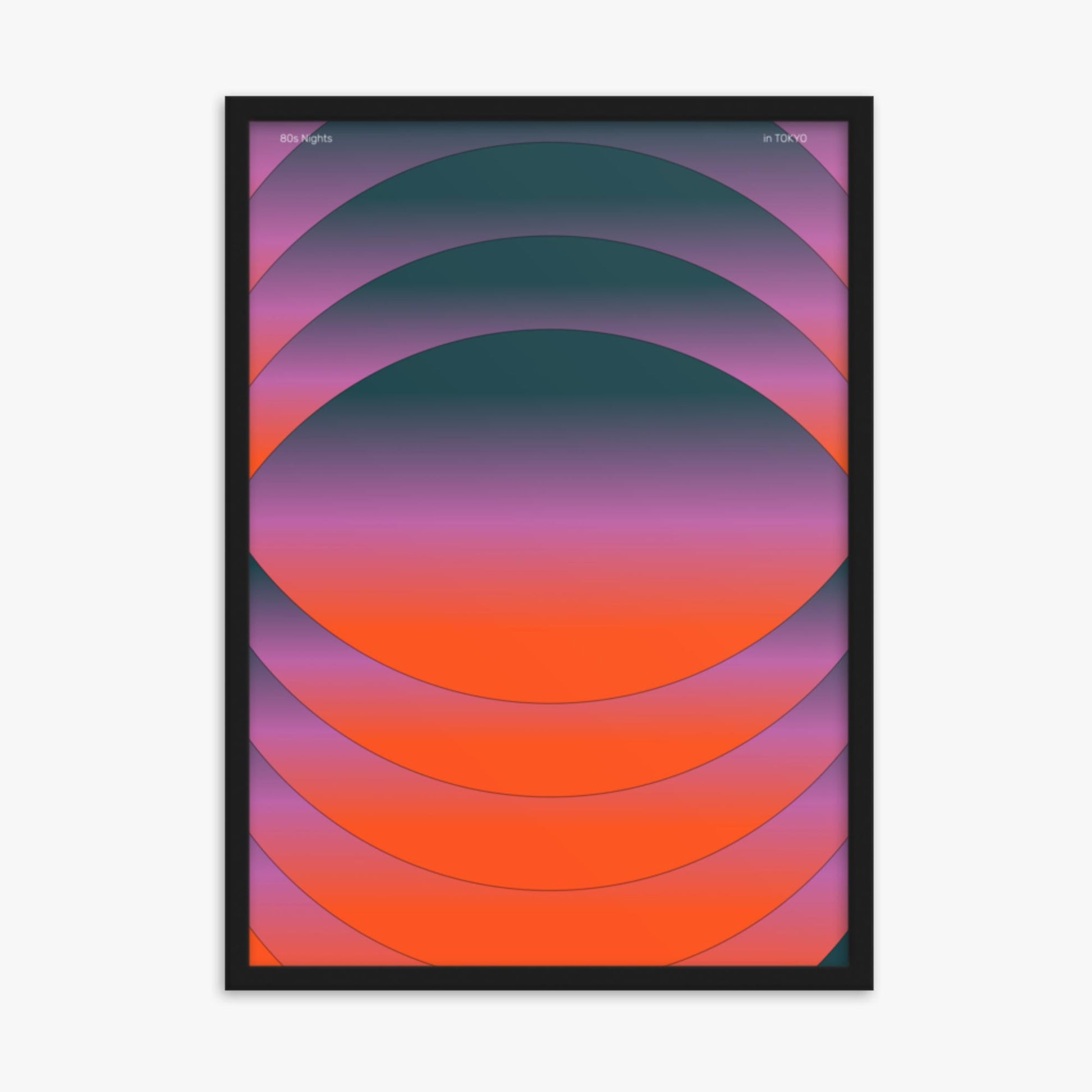 Modern illustration: Mesmerized 50x70 cm Poster With Black Frame Frame