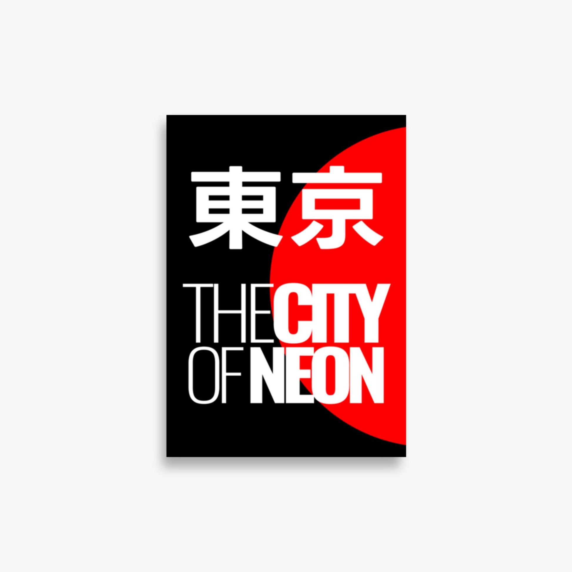 Modern illustration: Neon City 21x30 cm Poster